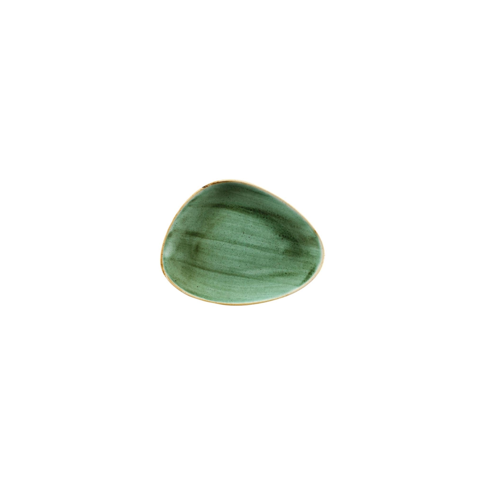 Churchill Stonecast FC155 Triangular Chefs Plates Samphire Green 265 x 205mm (Pack of 12)