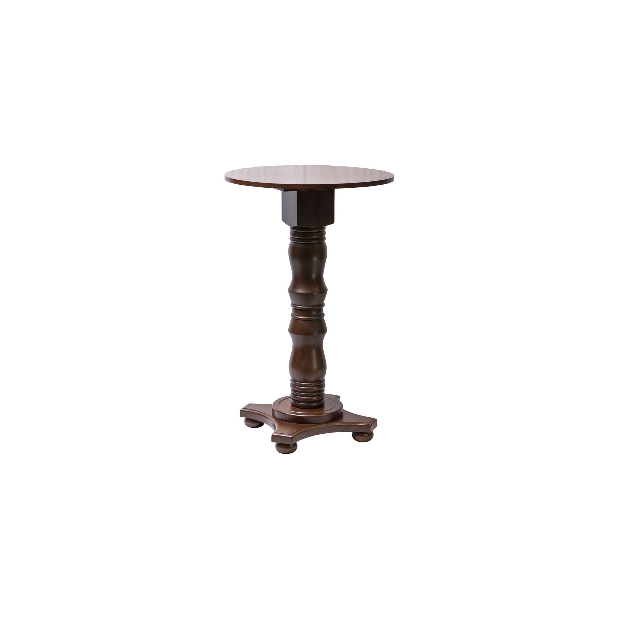 Non Branded FT505 Islington Poseur Round Table Dark Wood 700mm