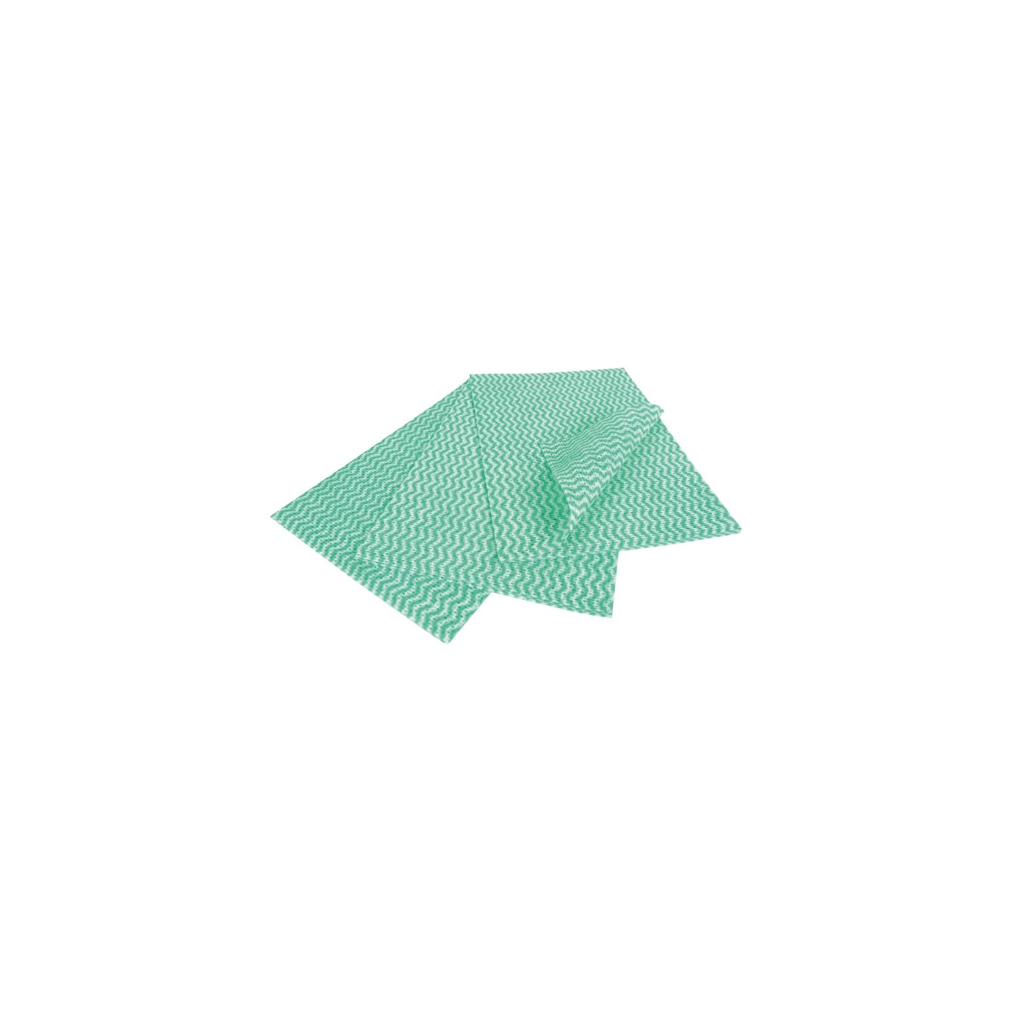 EcoTech FA211 Envirowipe Folded Anti-Bacterial Compostable Cleaning Cloths Green (25 Pack)