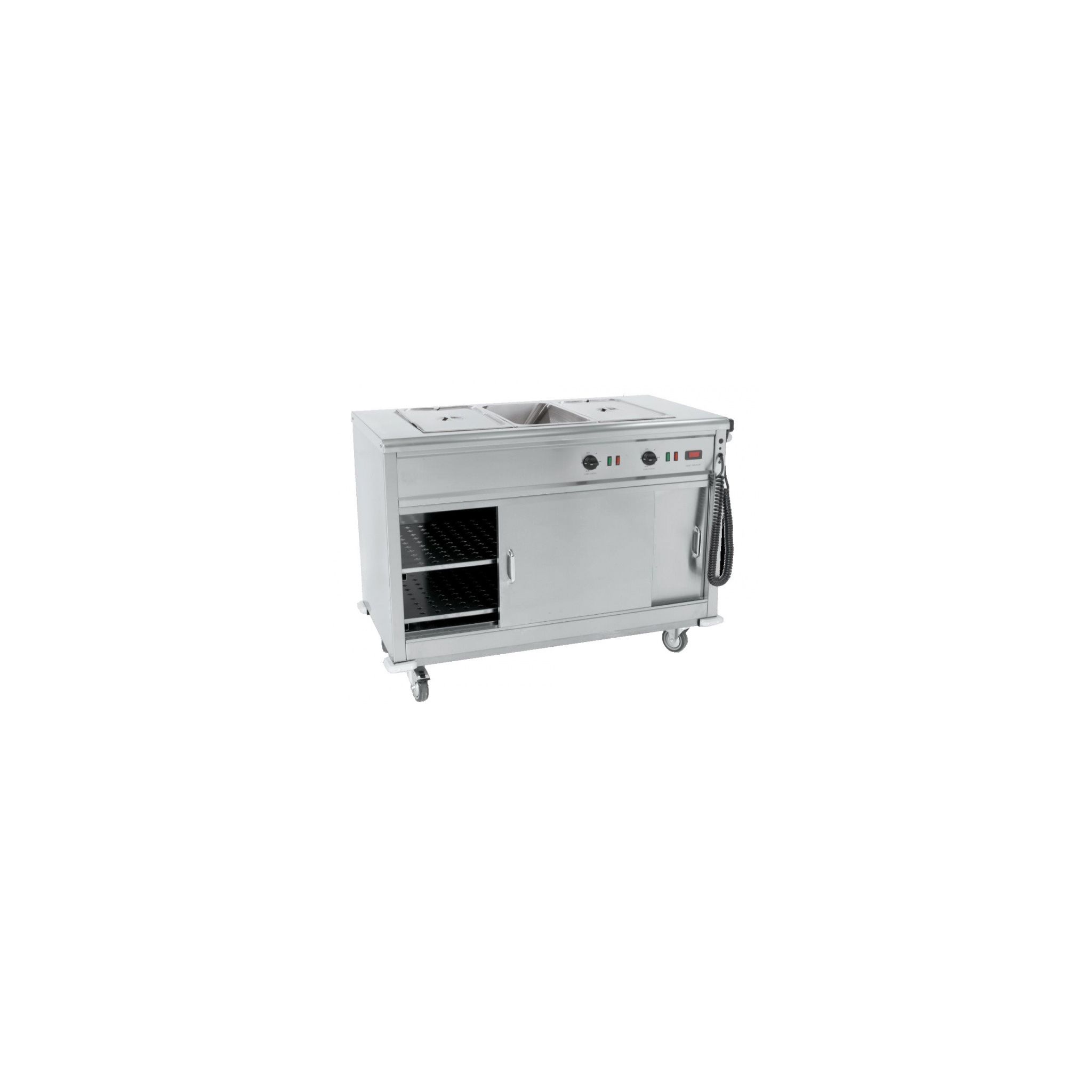 Parry MSB12 1290mm Wide Mobile Hot Cupboard With Bain Marie Top