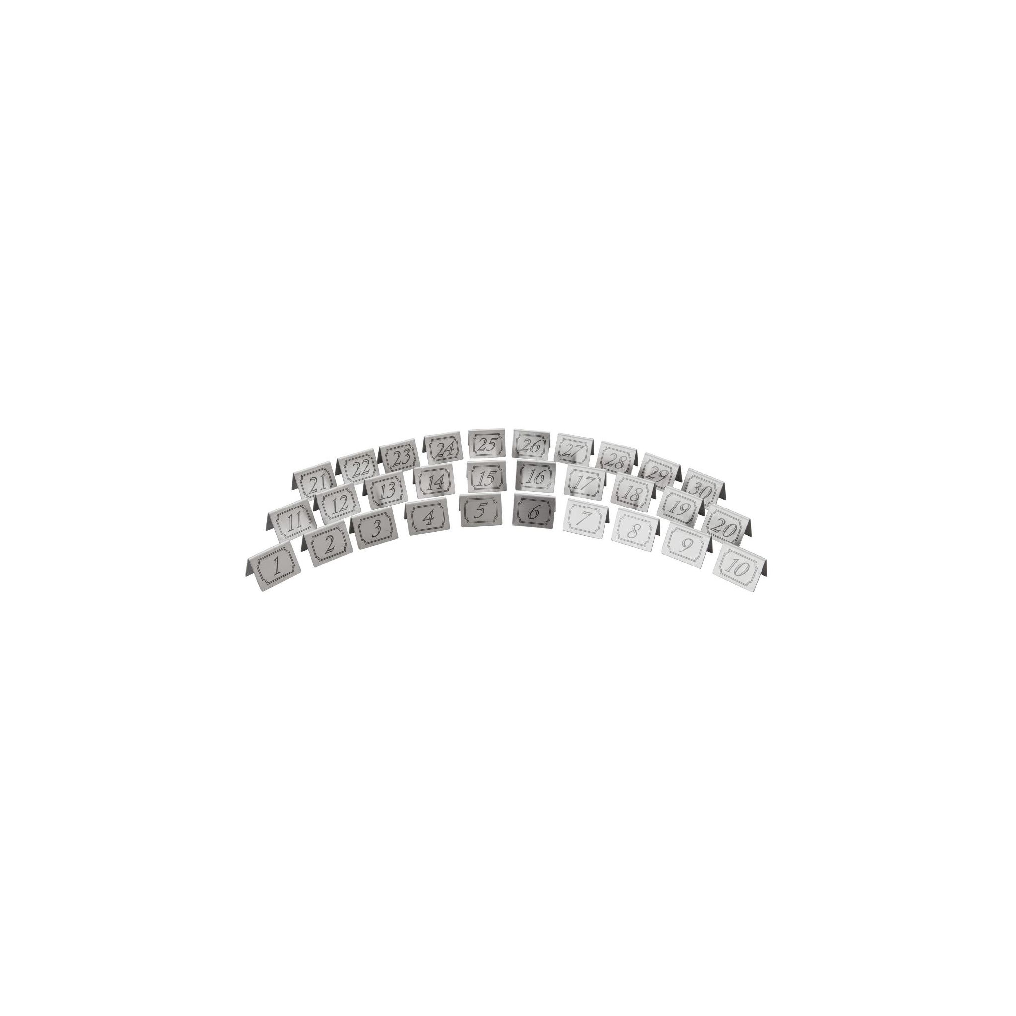 Beaumont CZ435 Stainless Steel Table Numbers 21-30 (Pack of 10)