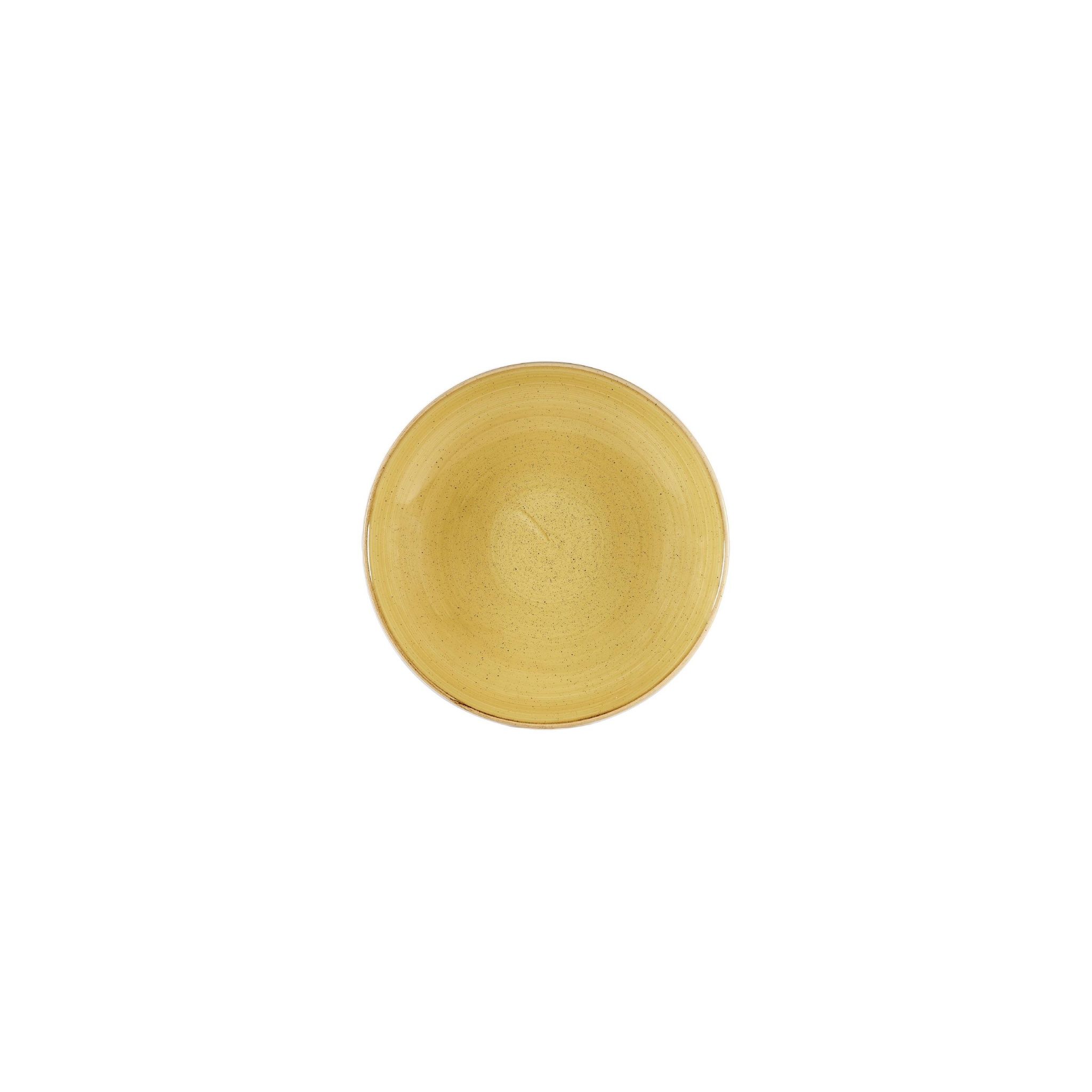 Churchill Stonecast DW377 Coupe Bowls Mustard Seed Yellow 310mm (Pack of 6)