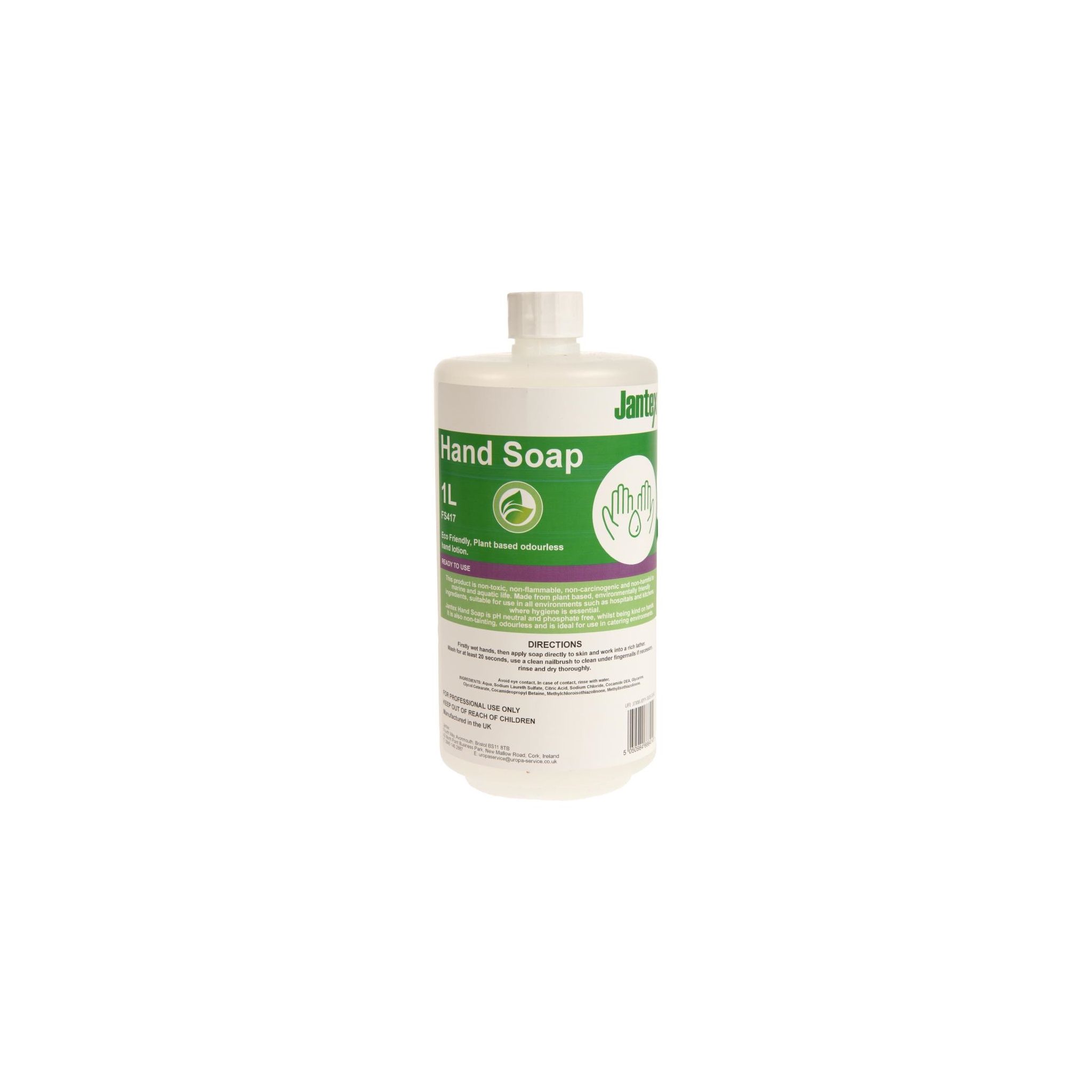 Jantex Green FS417 Hand Soap Lotion Ready To Use 1Ltr