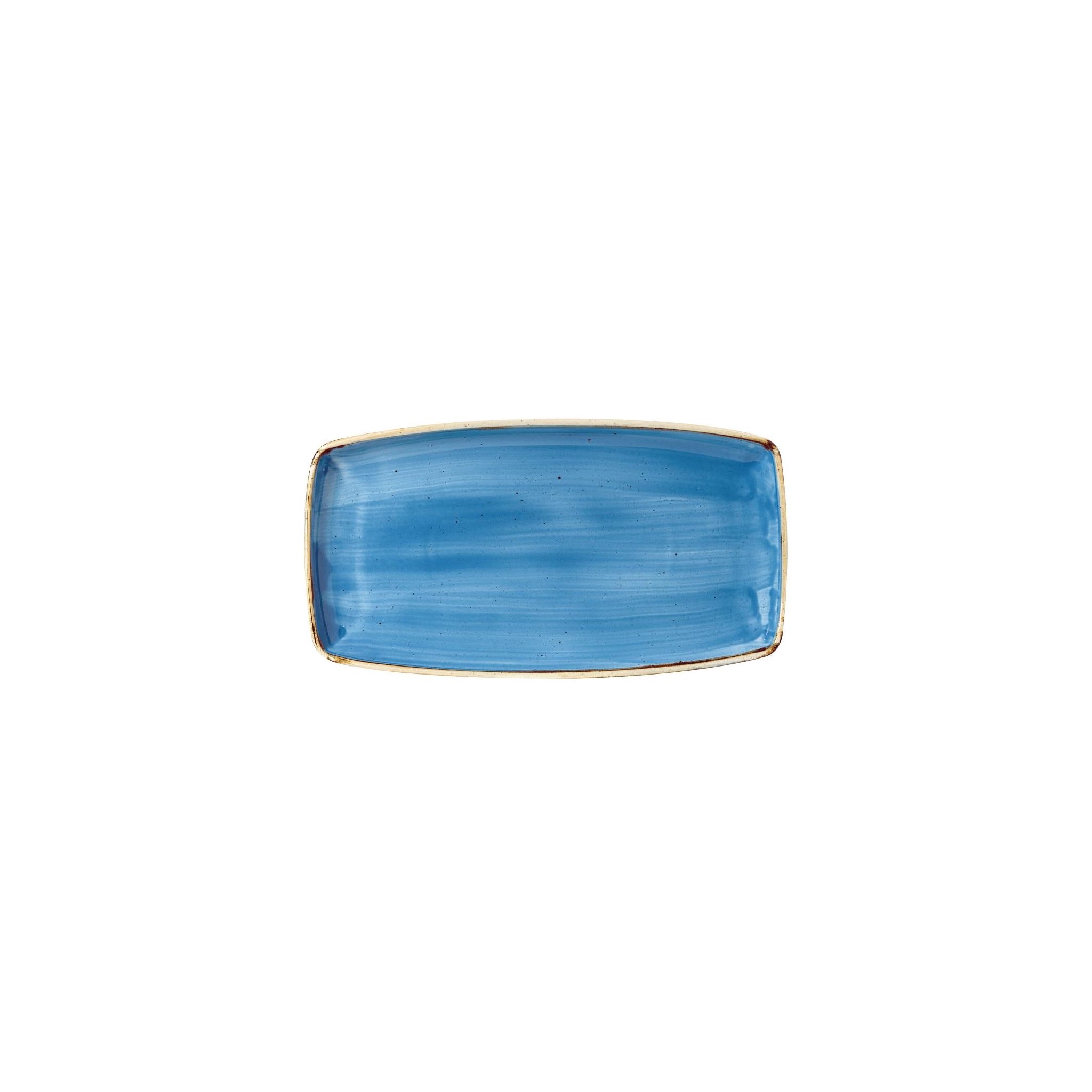 Churchill Stonecast DF773 Rectangular Plates Cornflower Blue 350 x 185mm (Pack of 6)