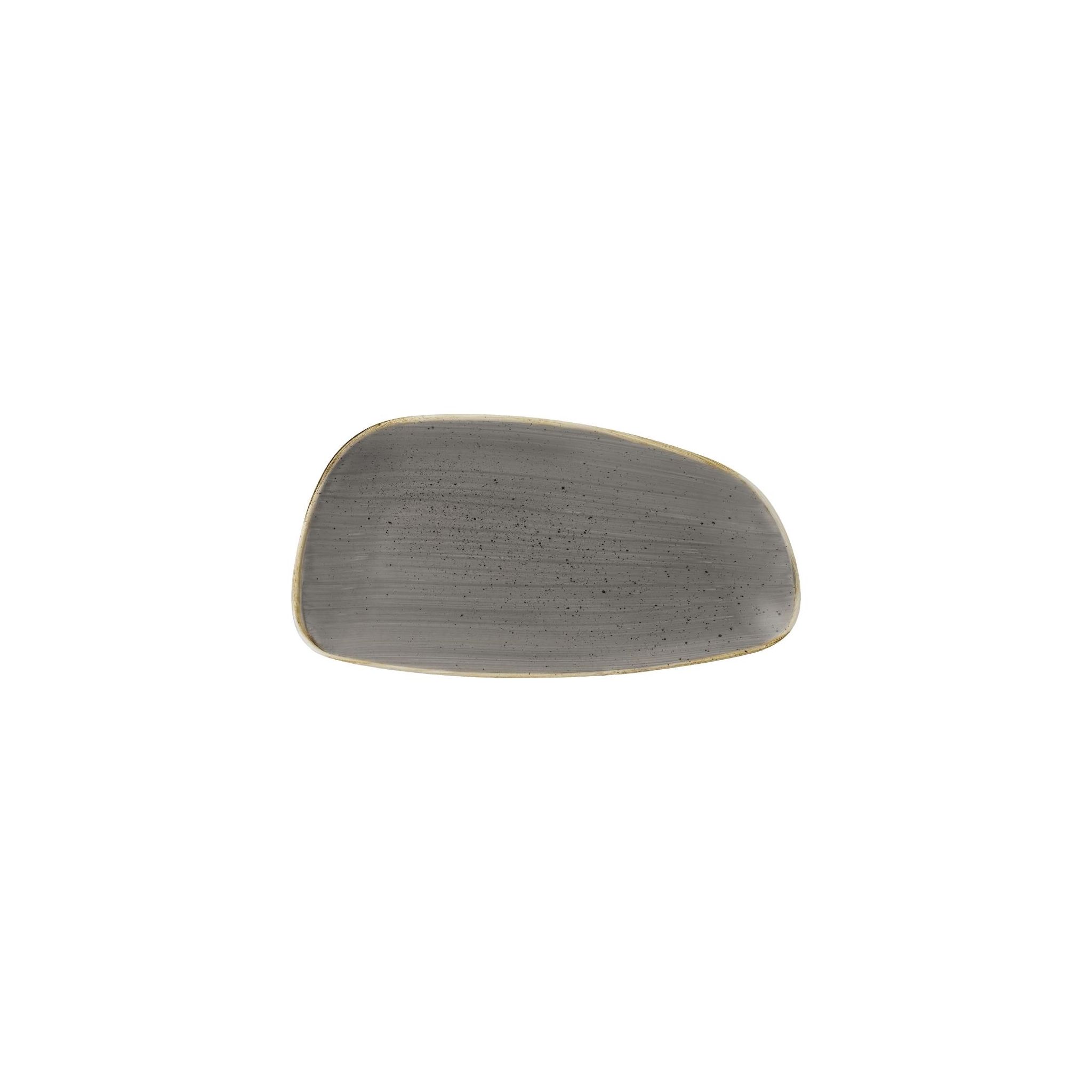 Churchill Stonecast FD843 Oval Plates Grey 300x146mm (Pack of 12)