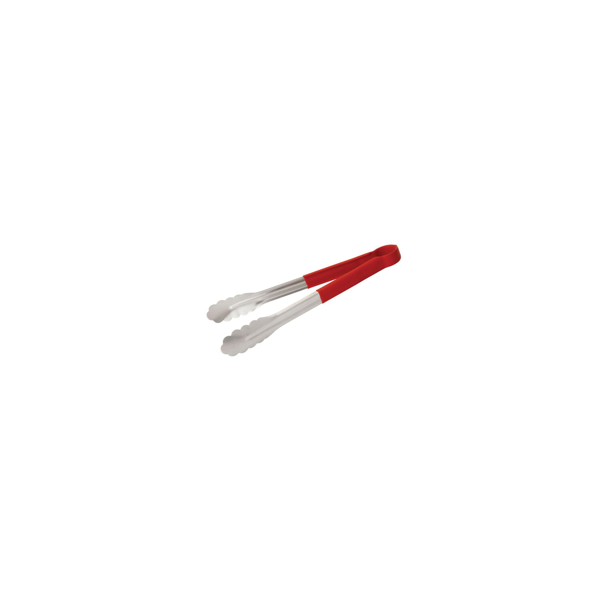Prepara EA409RE Stainless Steel Non Slip Red Handle Tongs 300mm