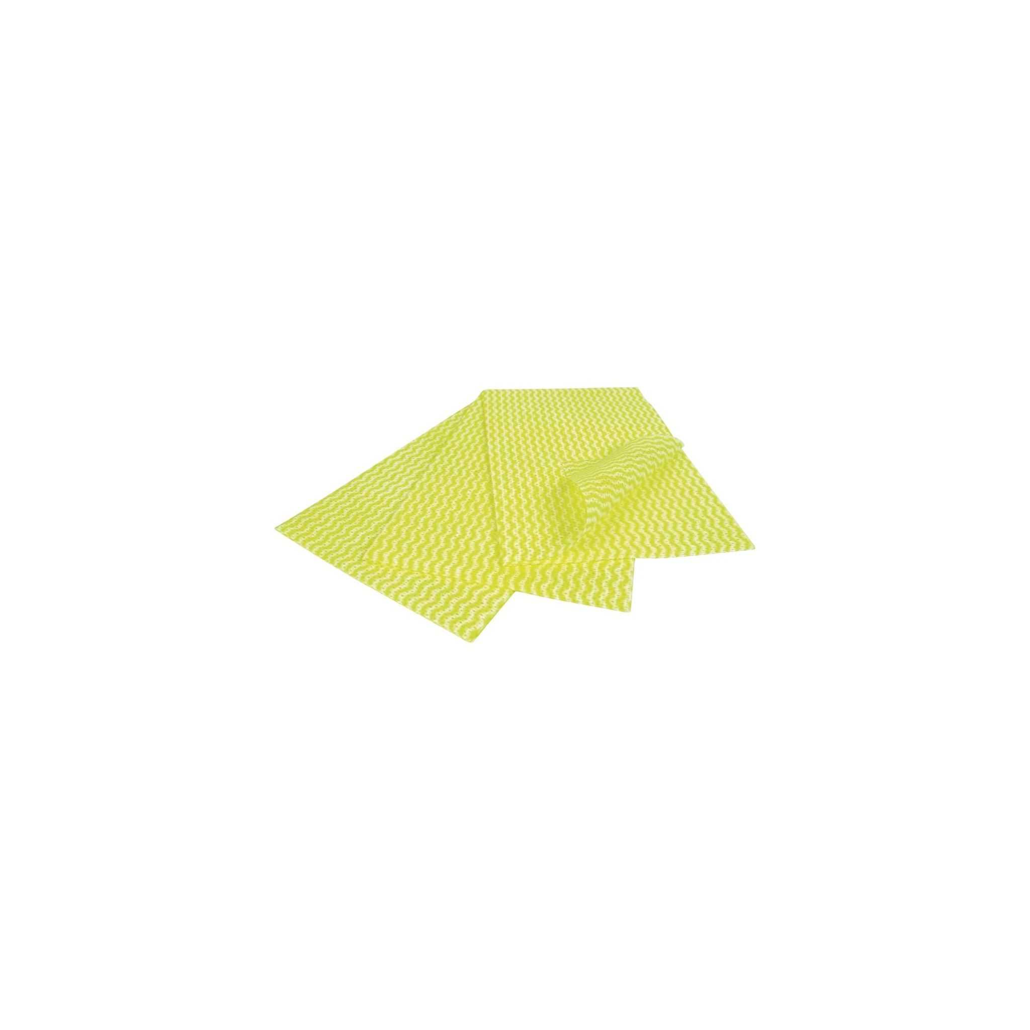 EcoTech FA210 Envirowipe Folded Anti-Bacterial Compostable Cleaning Cloths Yellow (25 Pack)