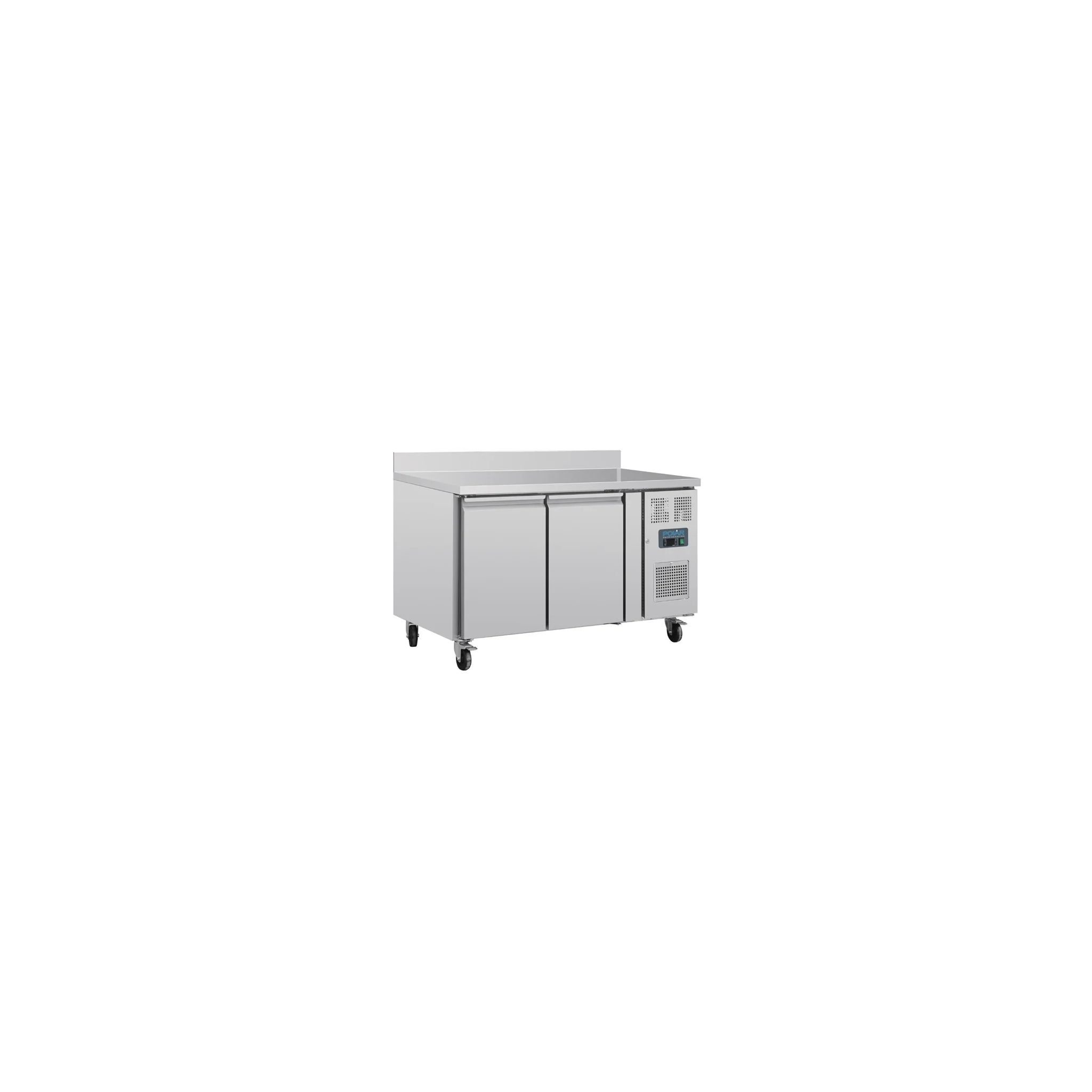 Polar U-Series UA064 Medium Duty 282 Ltr 2 Door Stainless Steel Refrigerated Prep Counter With Upstand