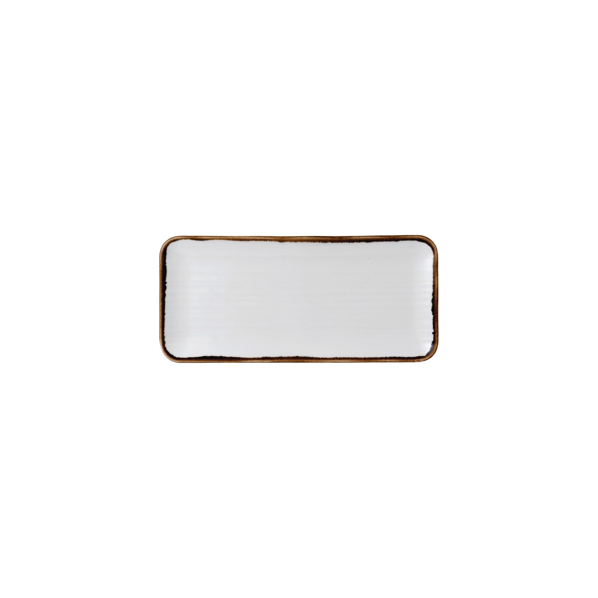 Dudson Harvest FR079 Natural Organic Coupe Rectangular Platter 349 x 158mm (Pack of 6)