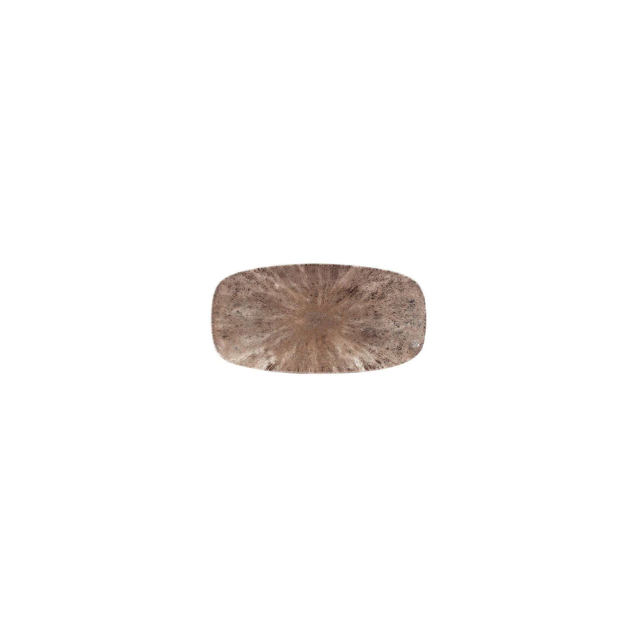 Churchill Studio Prints Stone DW394 Rectangular Plates Zircon Brown 153 x 298mm (Pack of 12)