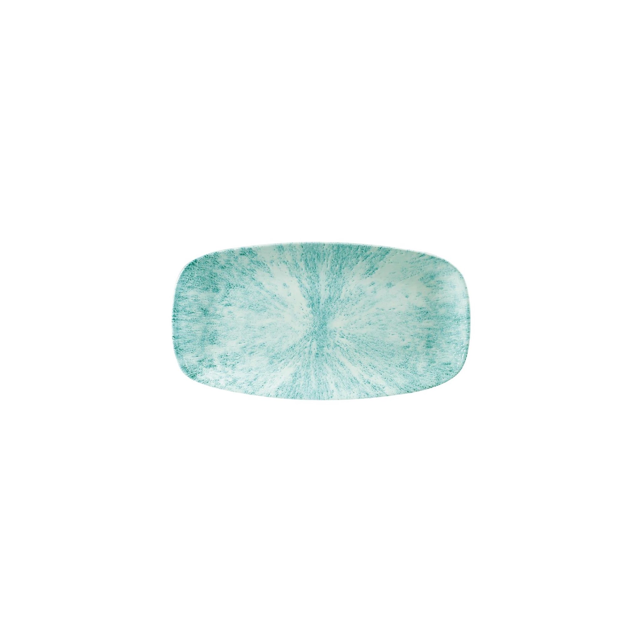Churchill Studio Prints Stone FA629 Oblong Chef Plates Aquamarine 189 x 355mm (Pack of 6)