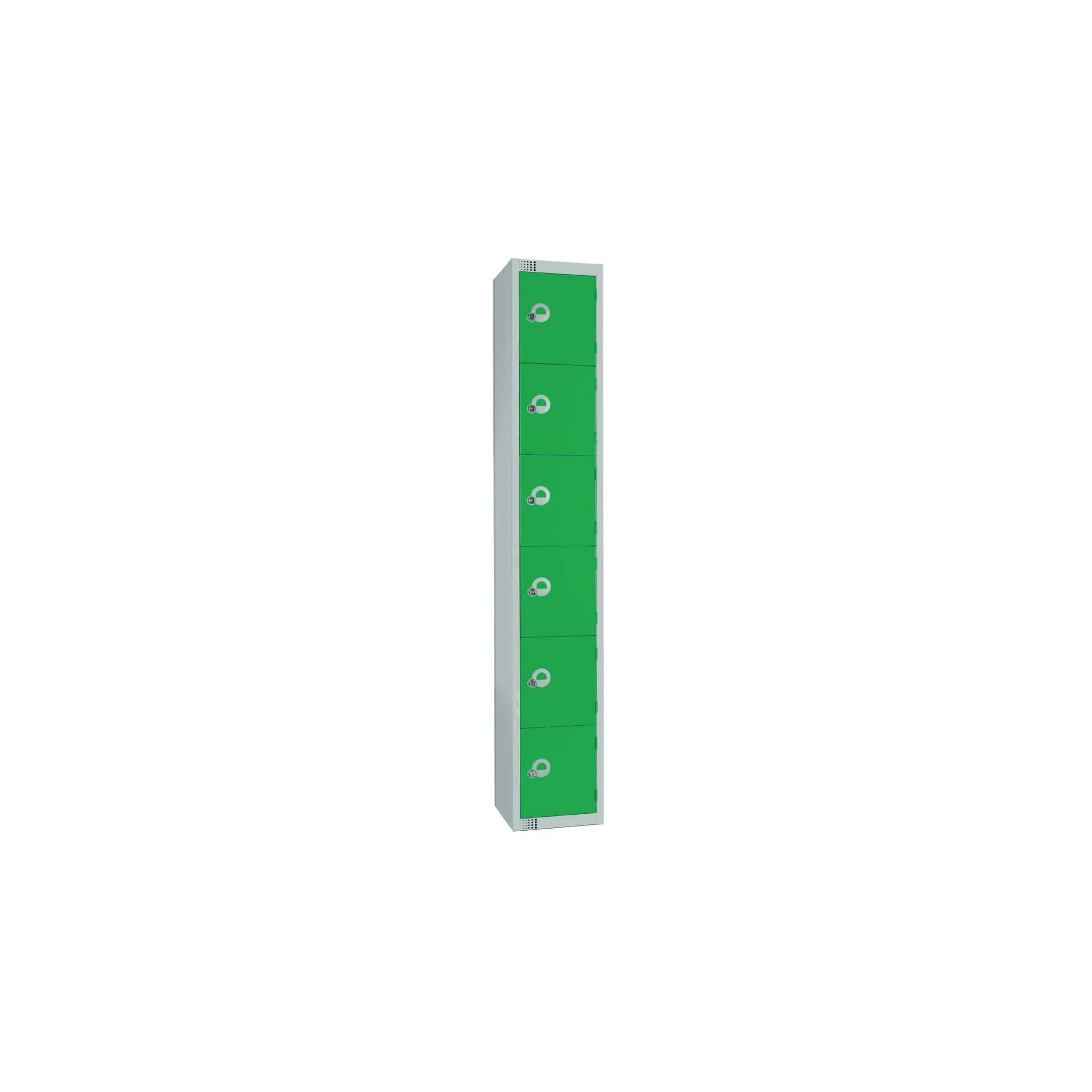 Elite Lockers W988-CL Six Door Manual Combination Locker Green