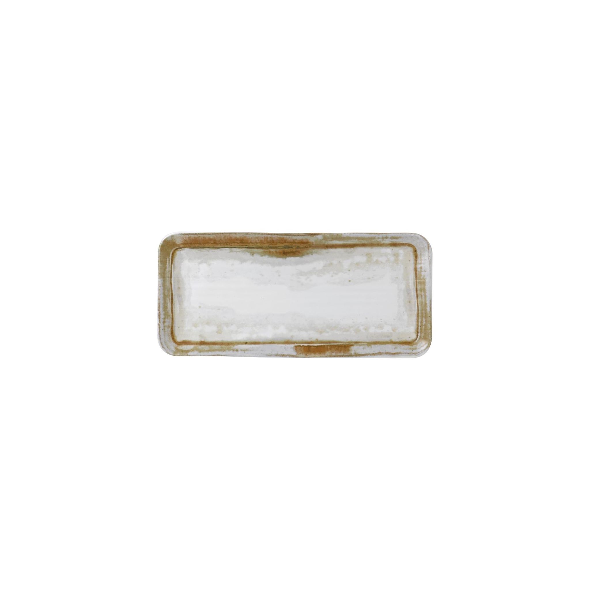 Dudson FR103 Sandstone Organic Coupe Rectangular Platter 349 x 158mm (Pack of 6)