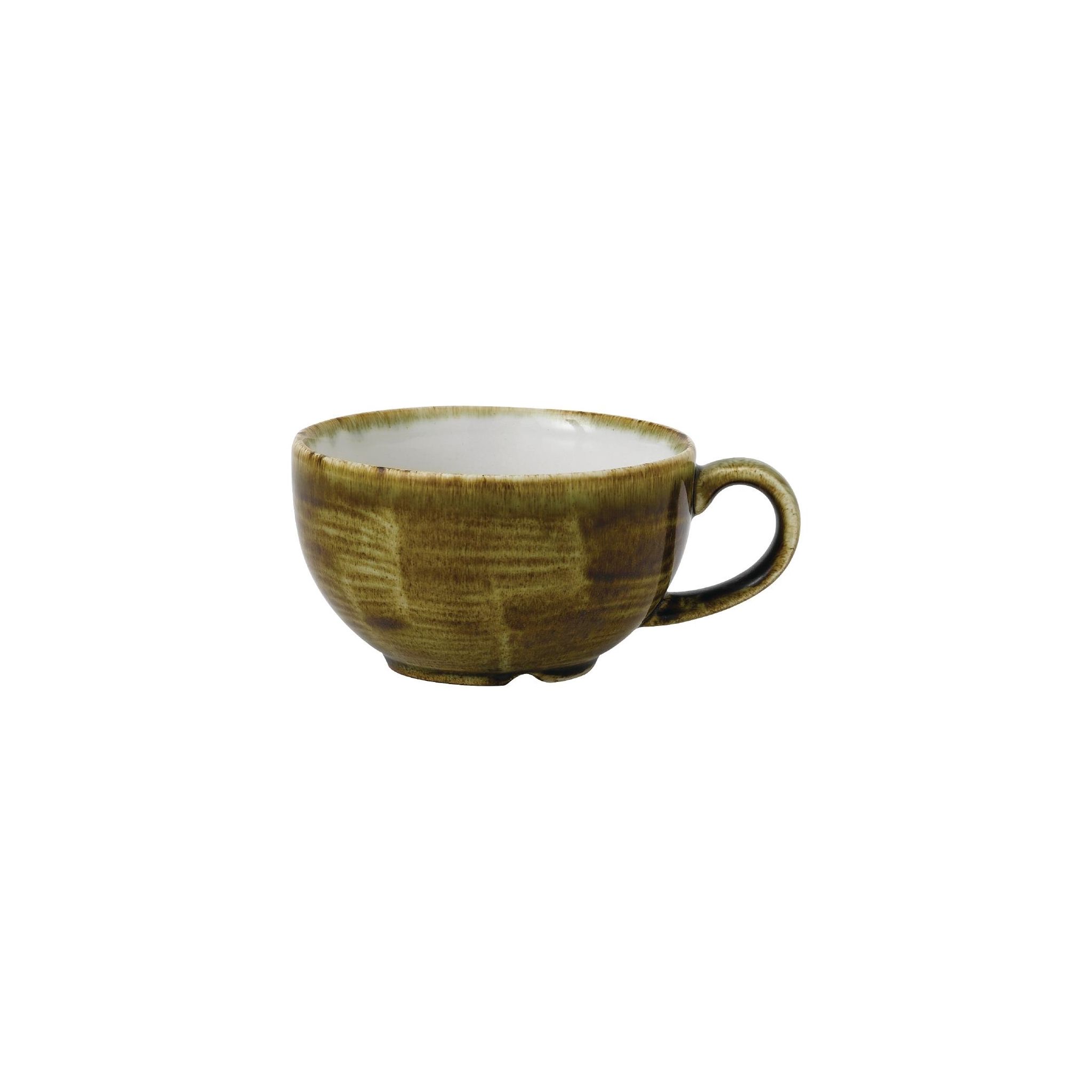 Churchill Stonecast Plume FJ938 Cappuccino Cups Olive 227ml (Pack of 12)