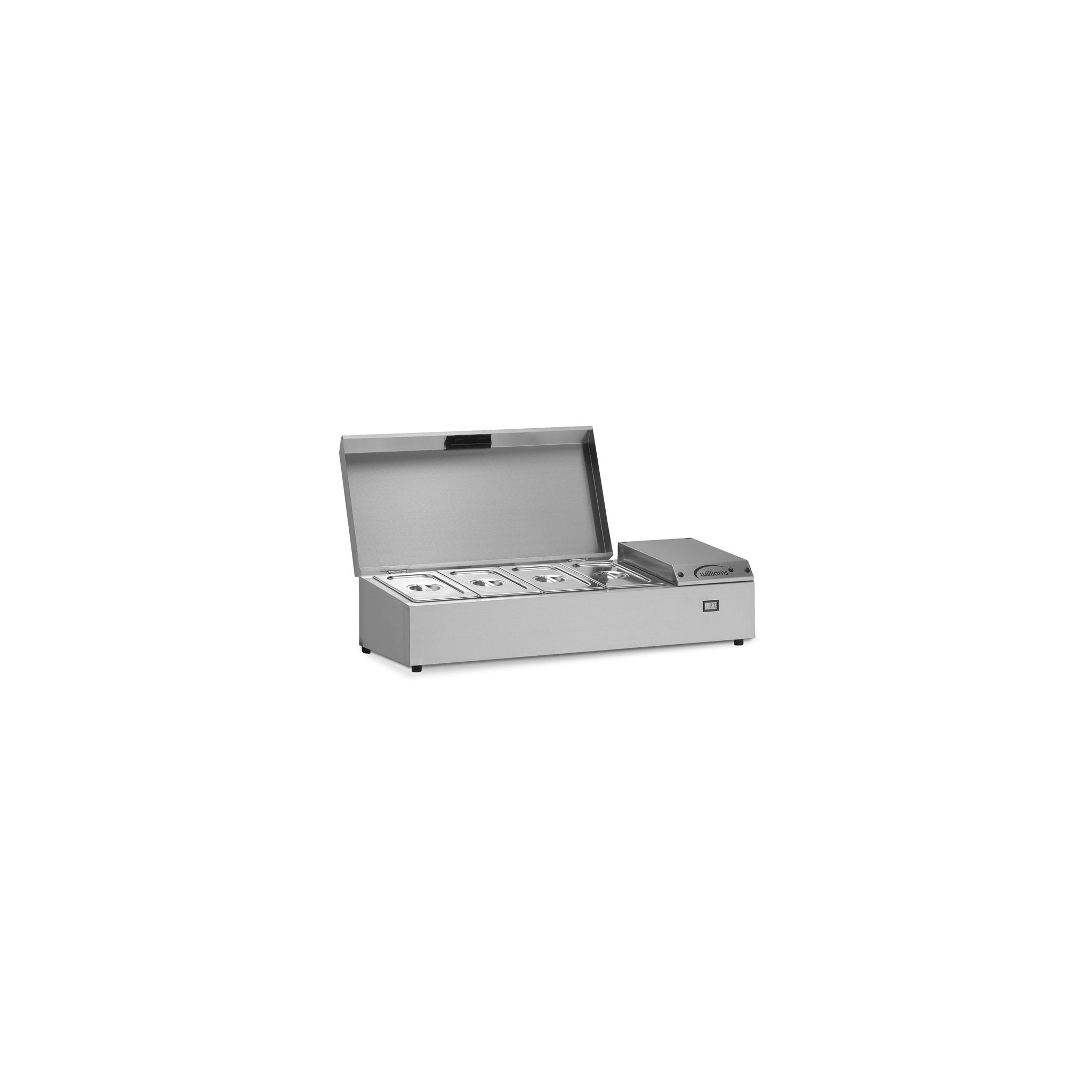 Williams TW9 HC R2 4 x 1/3GN Refrigerated Countertop Food Prep Topping Unit With Stainless Steel Lid