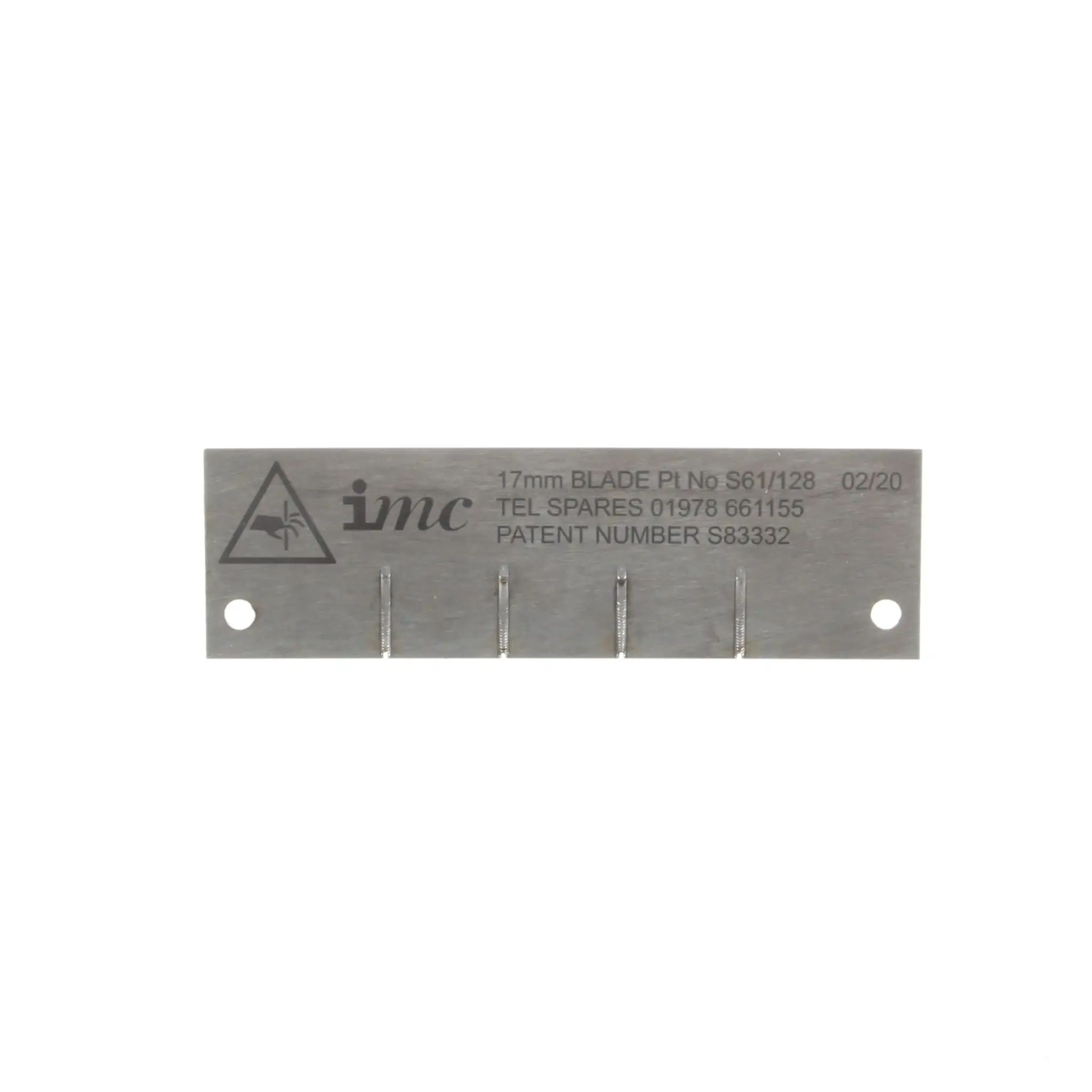 IMC IMChip S61/128 Blades for CS-C1/PC2 Chipper Knife Block - 17 mm x 14 mm [fits S61/115 & S61/144 blocks]