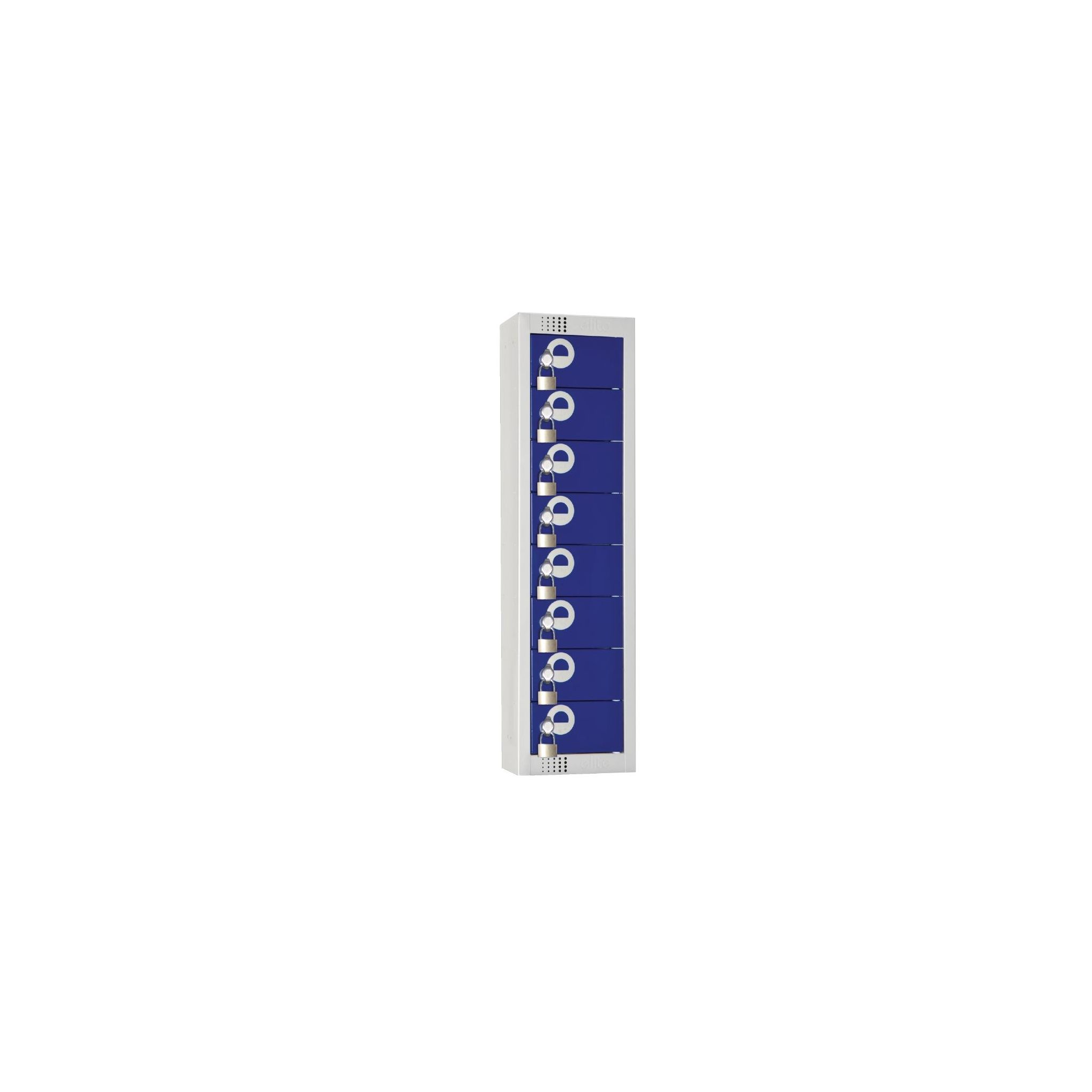 Elite Lockers CF752-PF Personal Effects Locker 8 Door Blue Camlock