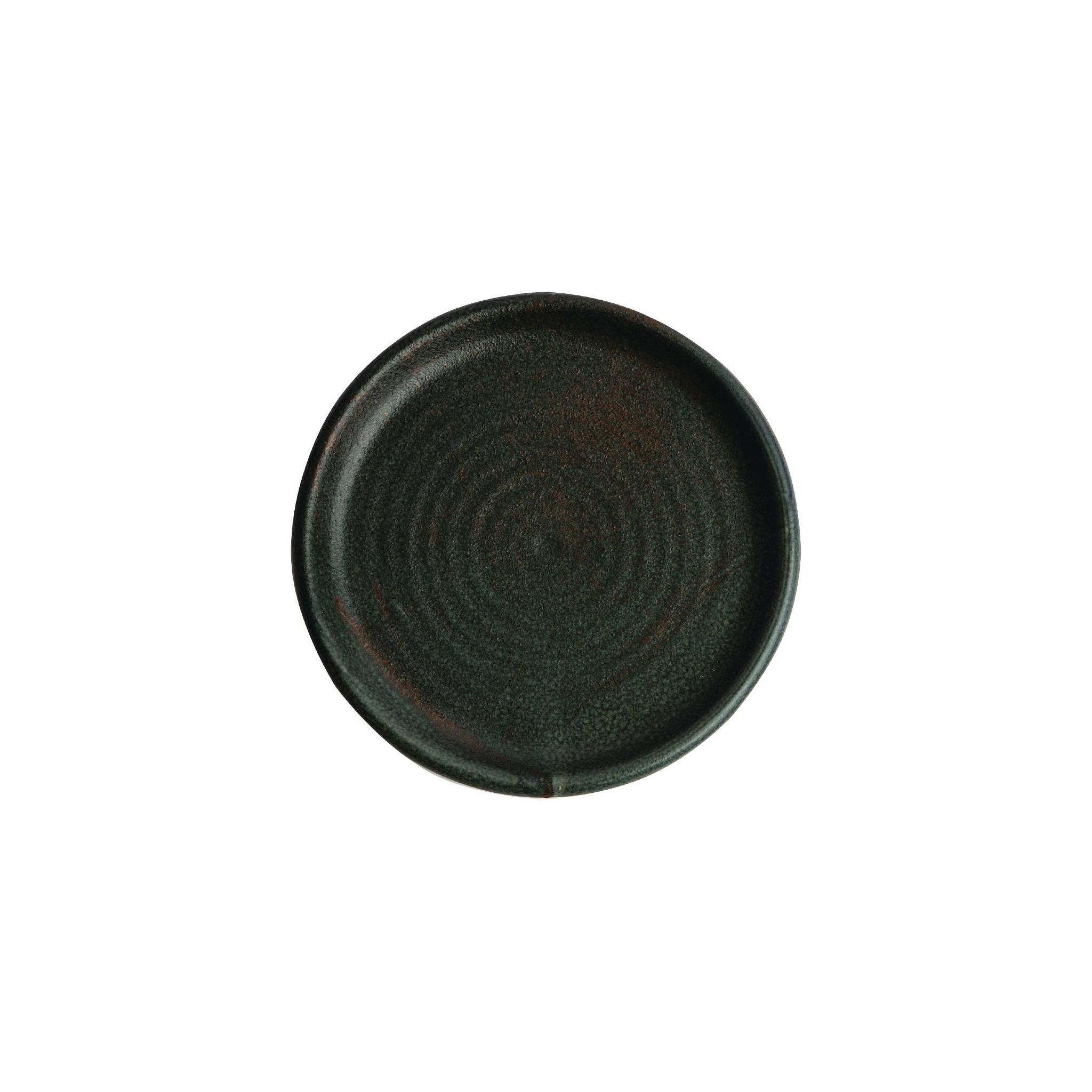 Olympia Canvas FA323 Small Rim Round Plate Green Verdigris 180mm (Pack of 6)