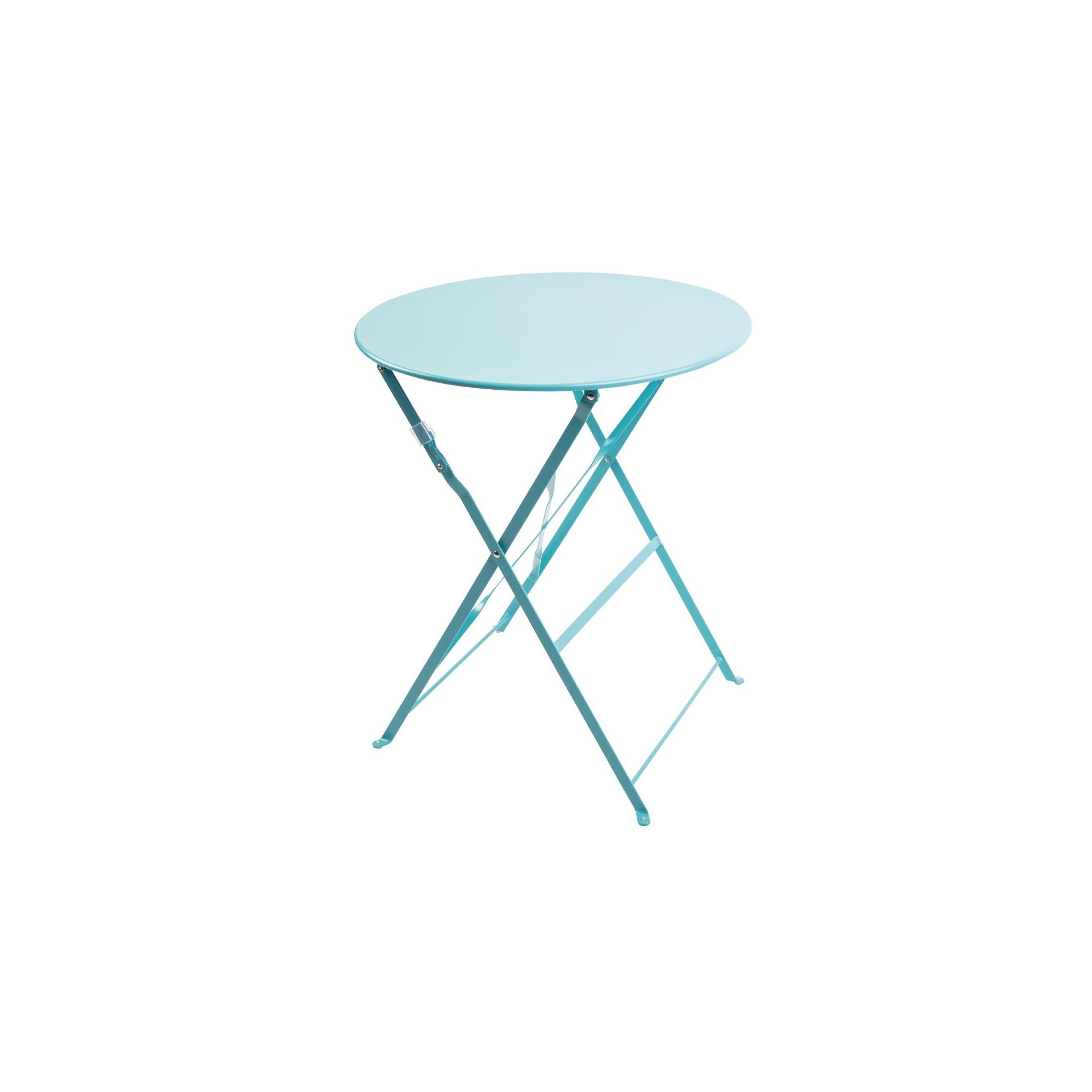 Bolero Perth GK983 Pavement Style Steel Table Round Blue 600mm