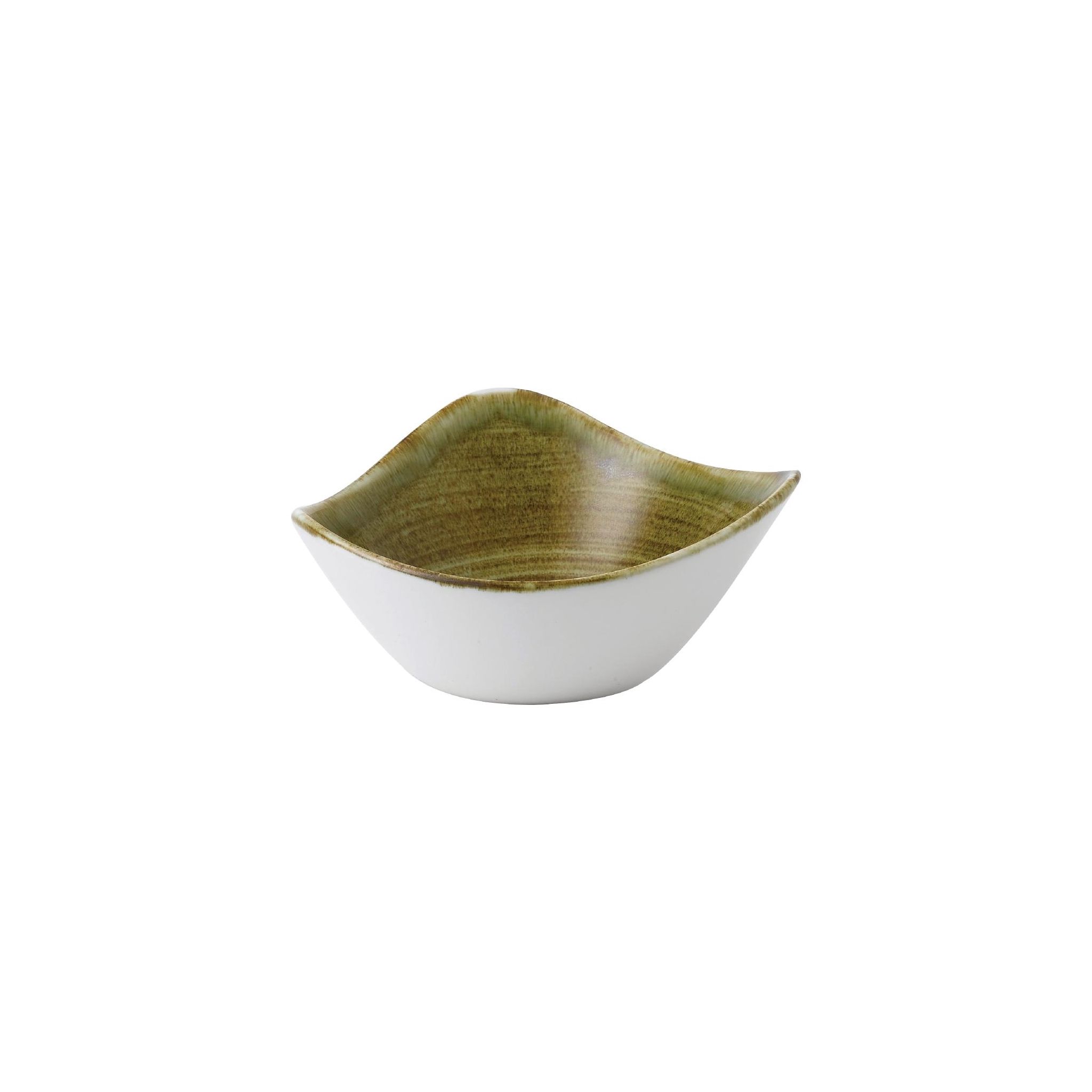 Churchill Stonecast Plume FJ934 Olive Triangle Bowls 9oz (Pack of 12)