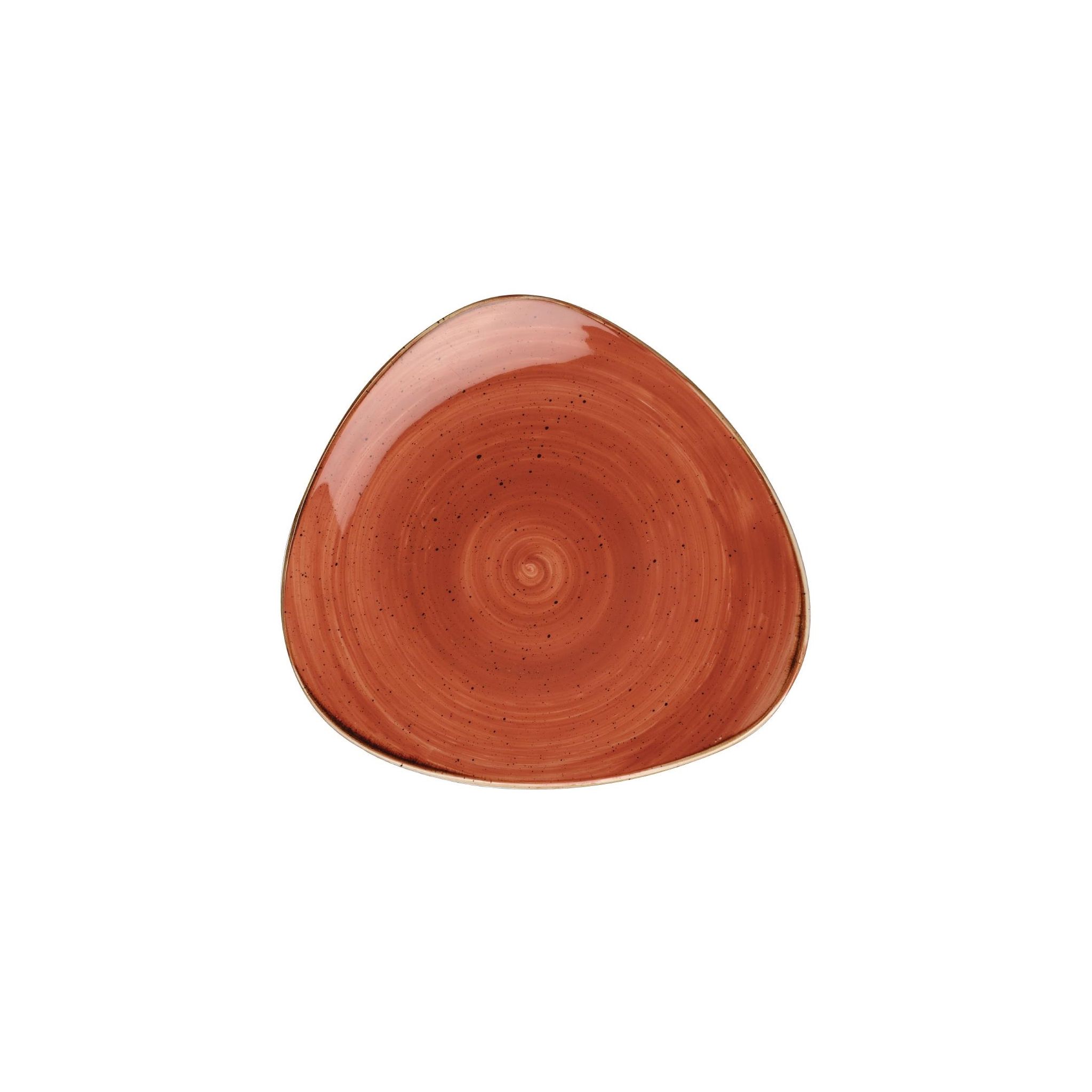 Churchill Stonecast DK541 Triangle Plates Spiced Orange 315mm (Pack of 6)