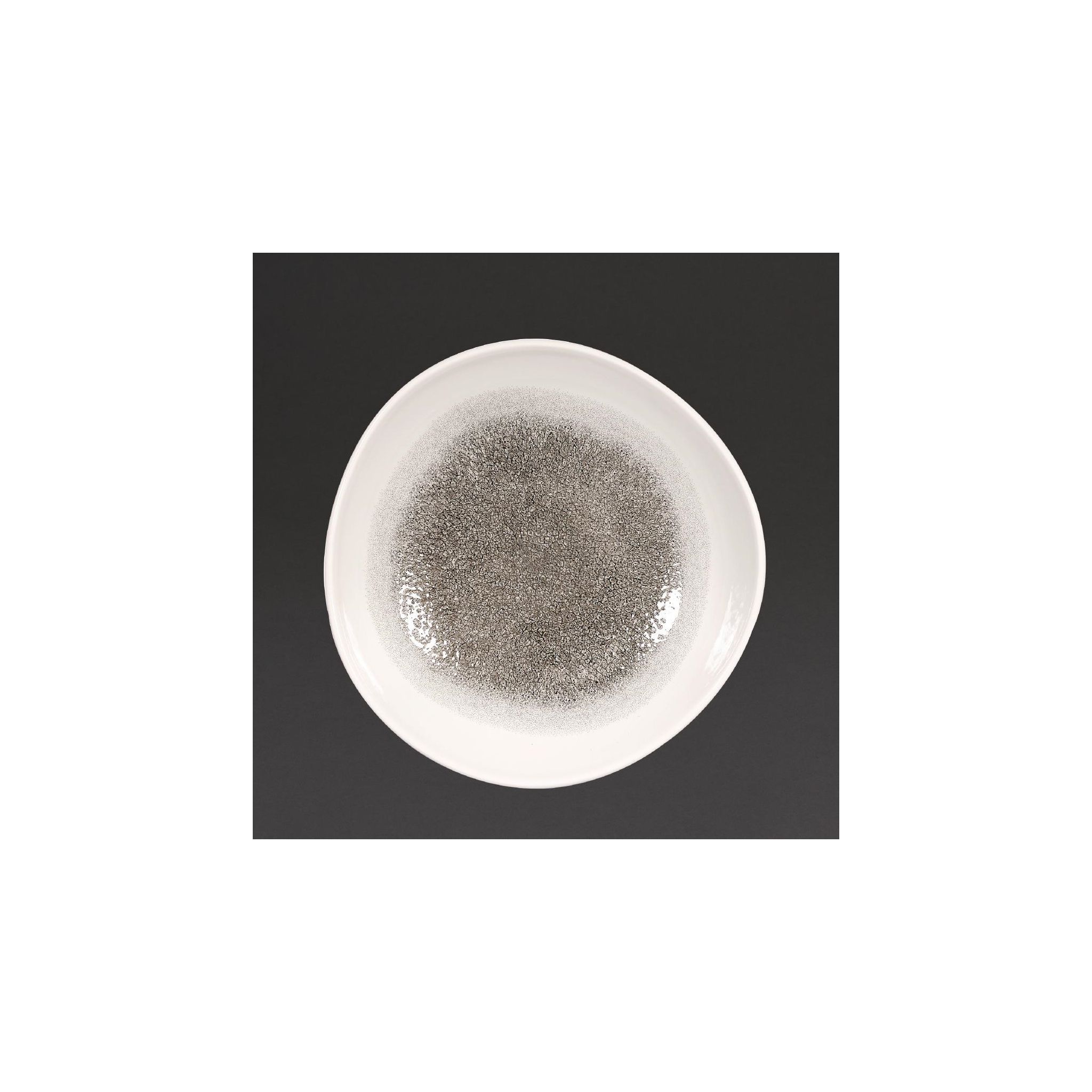 Churchill Studio Prints Raku DC737 Trace Round Bowls Quartz Black 253mm (Pack of 12)