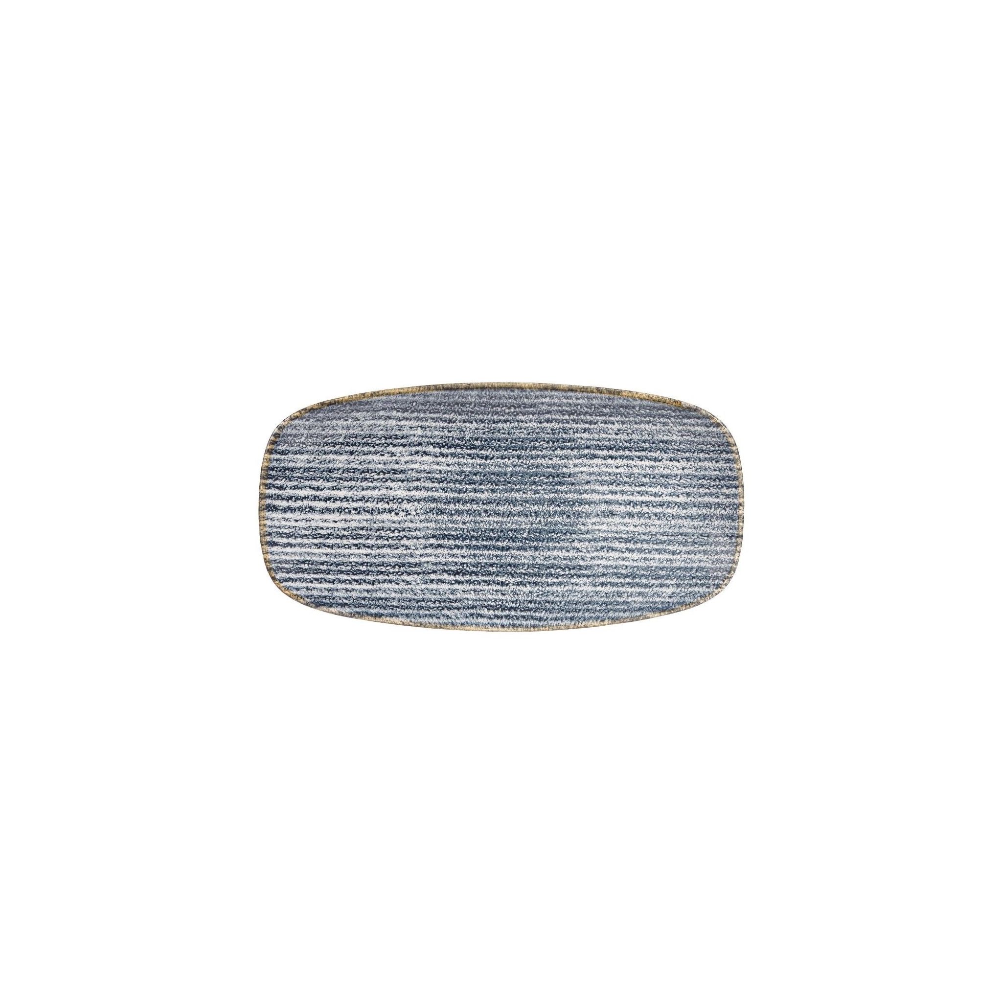 Churchill Studio Prints Homespun DS526 Rectangular Plates Slate Blue 298mm (Pack of 12)