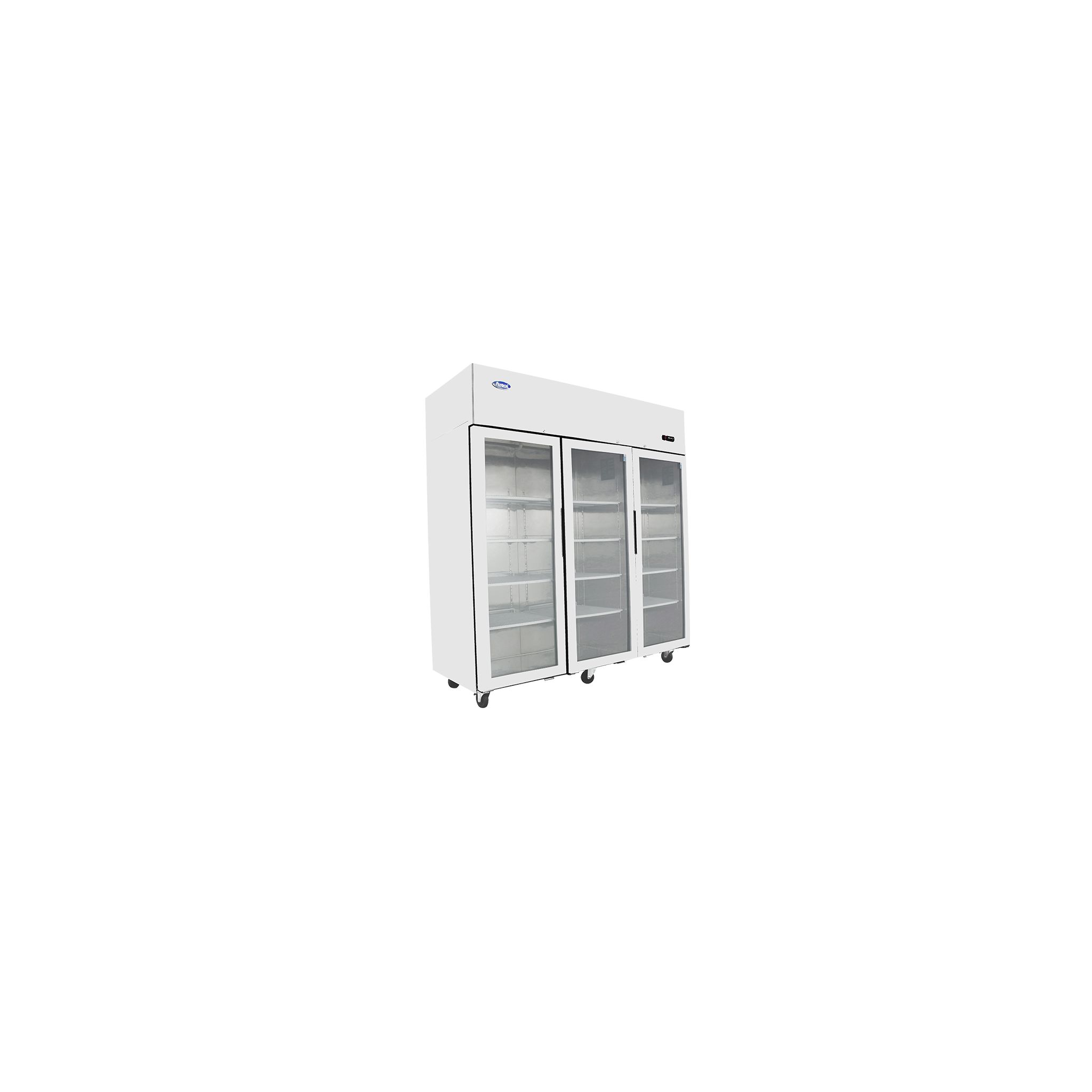 Atosa YCF9403GR 1390 Ltr Upright Triple Hinged Glass Door Stainless Steel Display Fridge