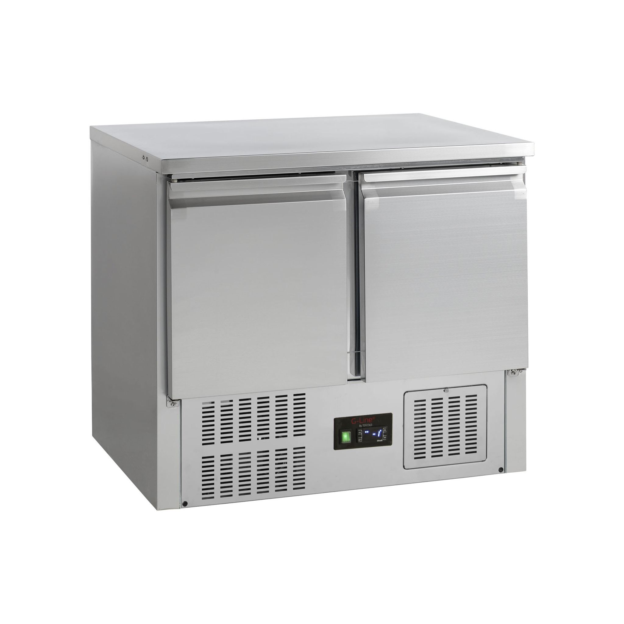 Tefcold GS91 Medium Duty 260 Ltr 2 Door Stainless Steel Refrigerated Prep Counter