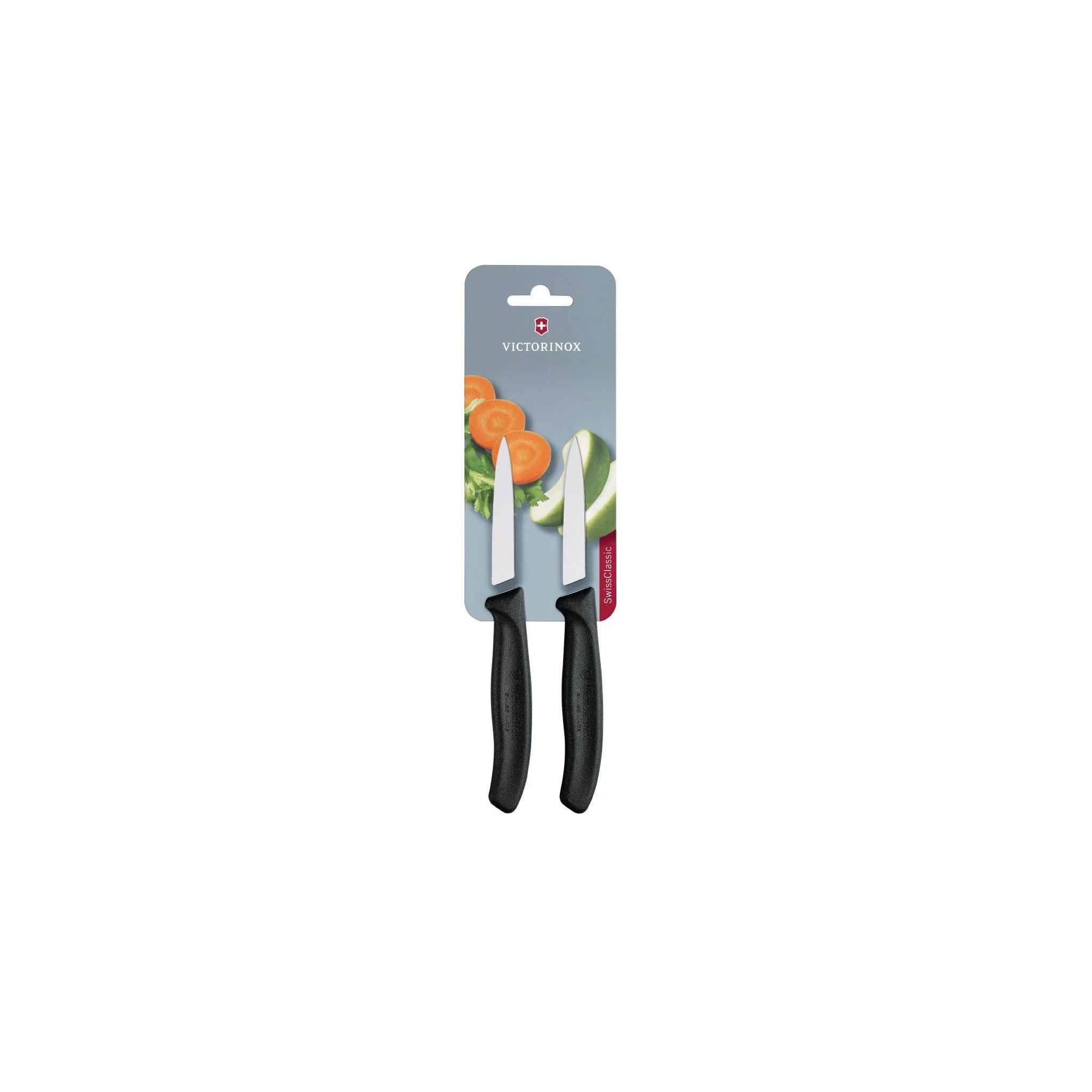 Victorinox CU550 Pointed Tip Paring Knife Black 3.2" (Pack of 2)
