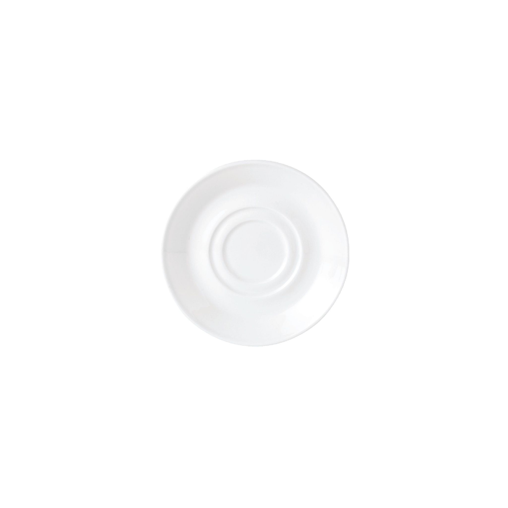 Steelite Simplicity White V9972 Low Empire Small Saucers Double Well 117mm (Pack of 12)