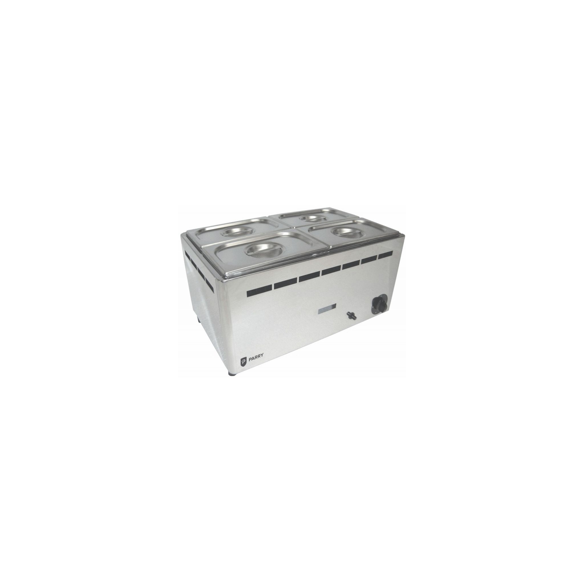 Parry BMF1/1G 4 x 1/4GN Propane Gas Countertop Wet Heat Bain Marie With Pans