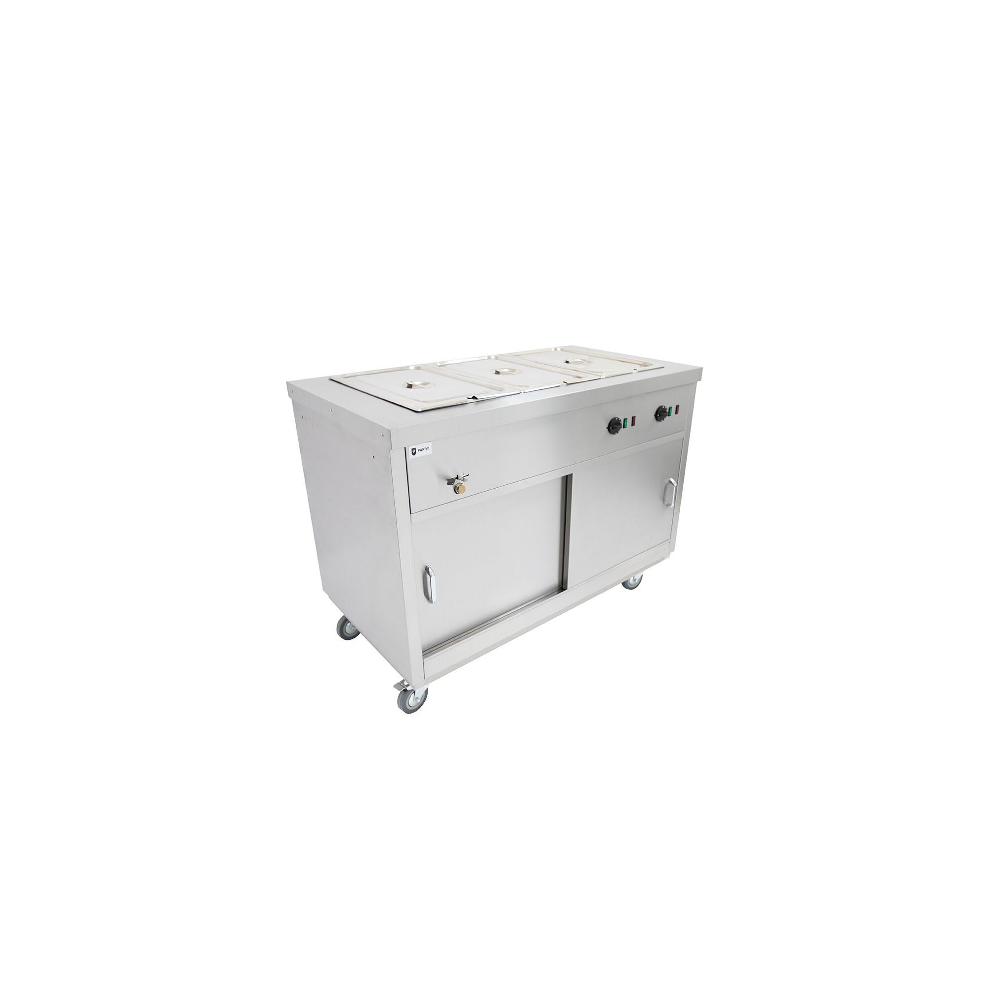 Parry HOT12BM 1200mm Wide Mobile Hot Cupboard With Bain Marie Top