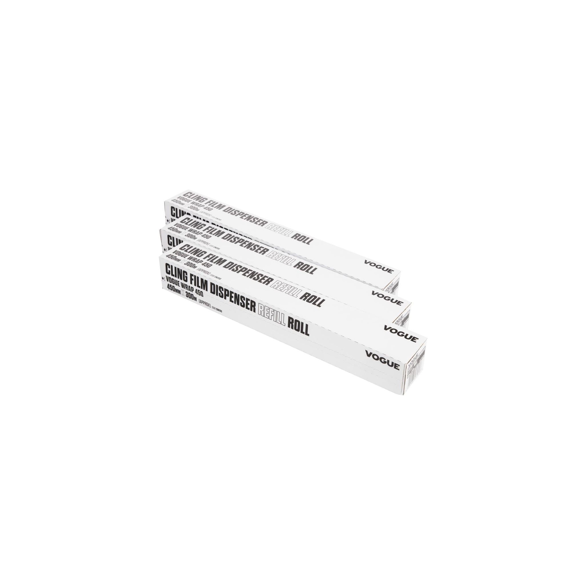 Vogue GD149 Pre-Perforated Cling Film 450mm x 500m (Pack of 3)