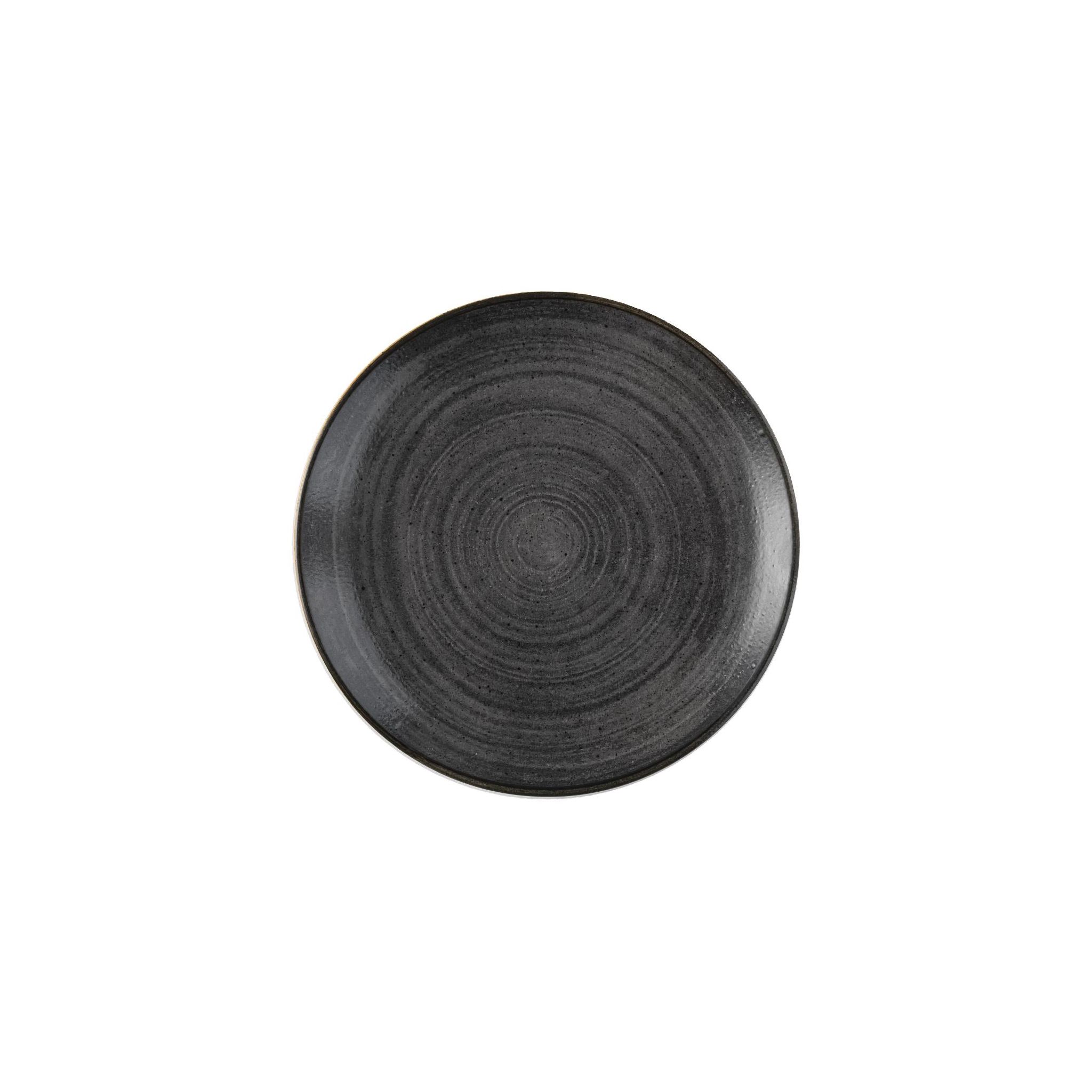 Churchill Stonecast Raw Evolve FS838 Coupe Plates Black 219mm (Pack of 12)