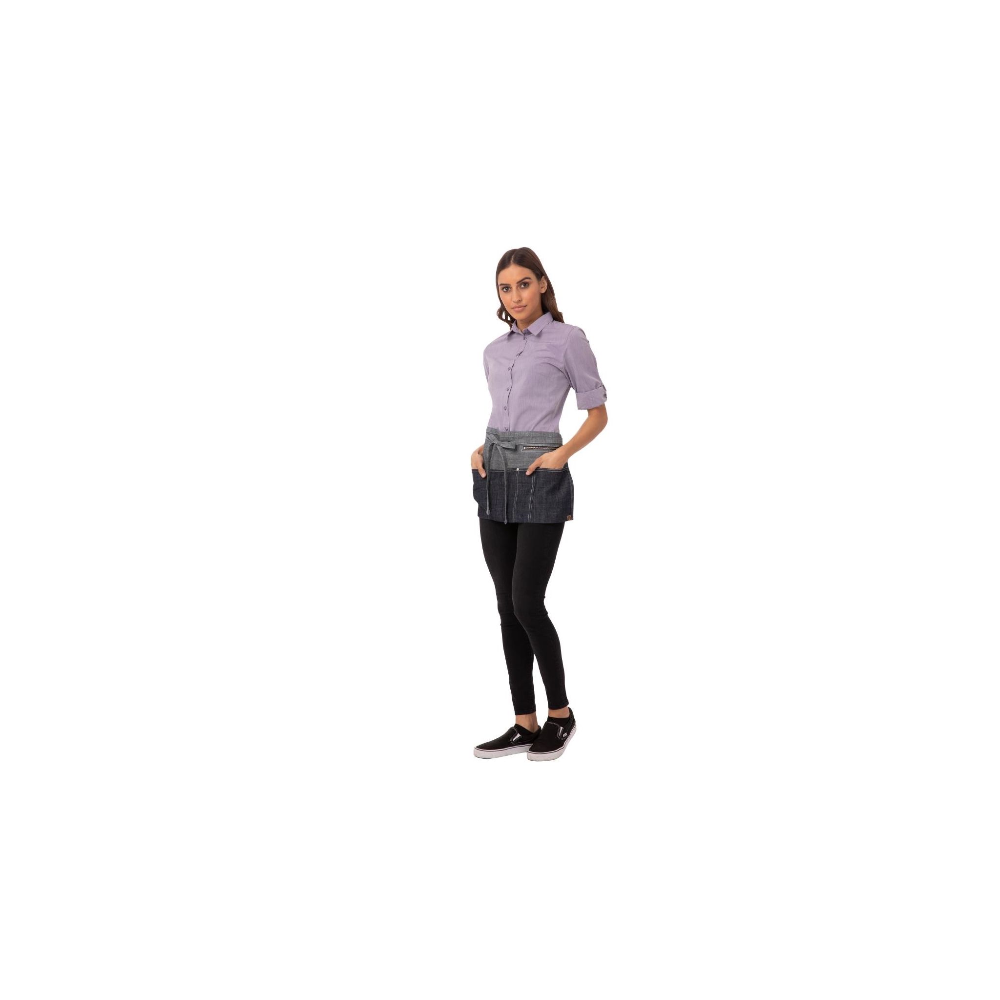 Chef Works Urban Manhattan B586 Waist Bistro Apron Short Indigo