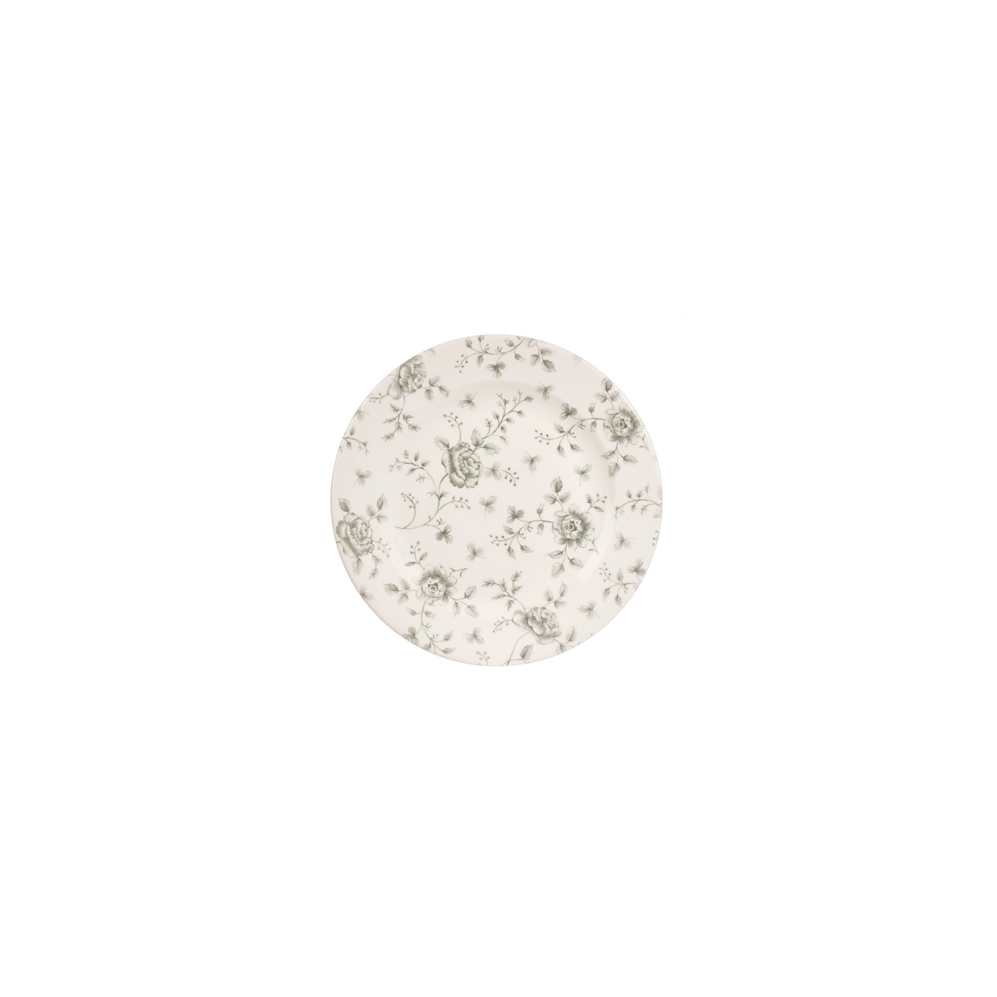 Churchill Vintage Prints DA664 Rose Chintz Profile Plates Grey 305mm (Pack of 6)