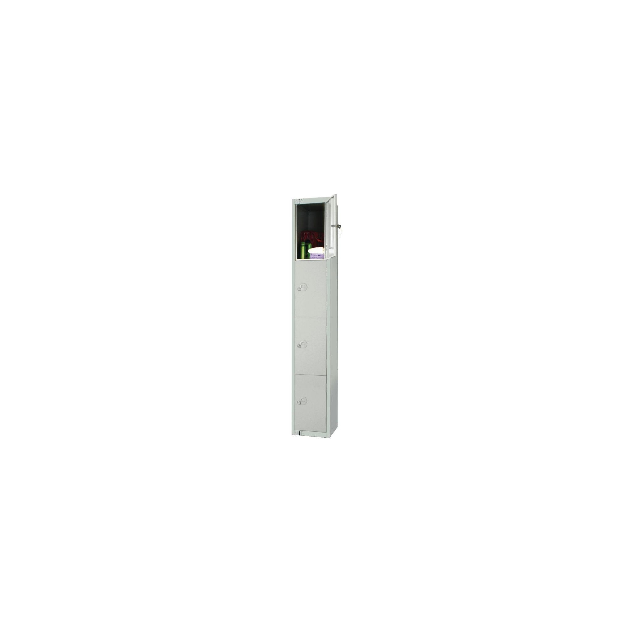 Elite Lockers W962-CS Four Door Camlock Locker with Sloping Top Grey