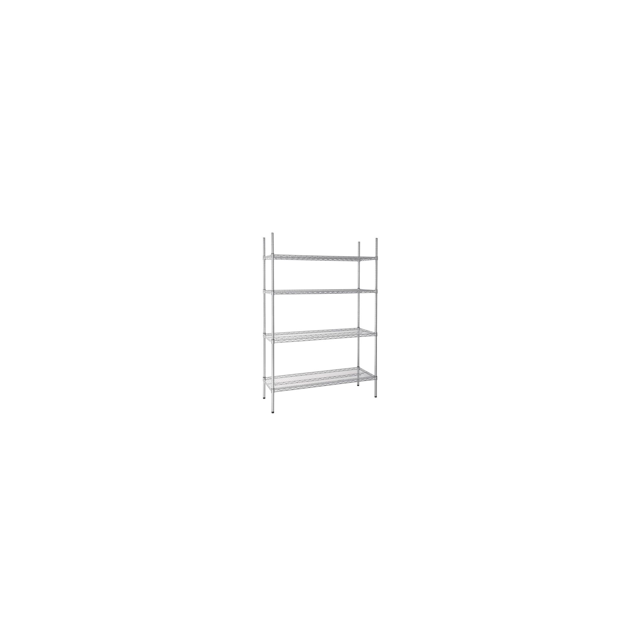 Vogue L928 1220w x 460d mm Chrome Wire Shelves 4 Tier