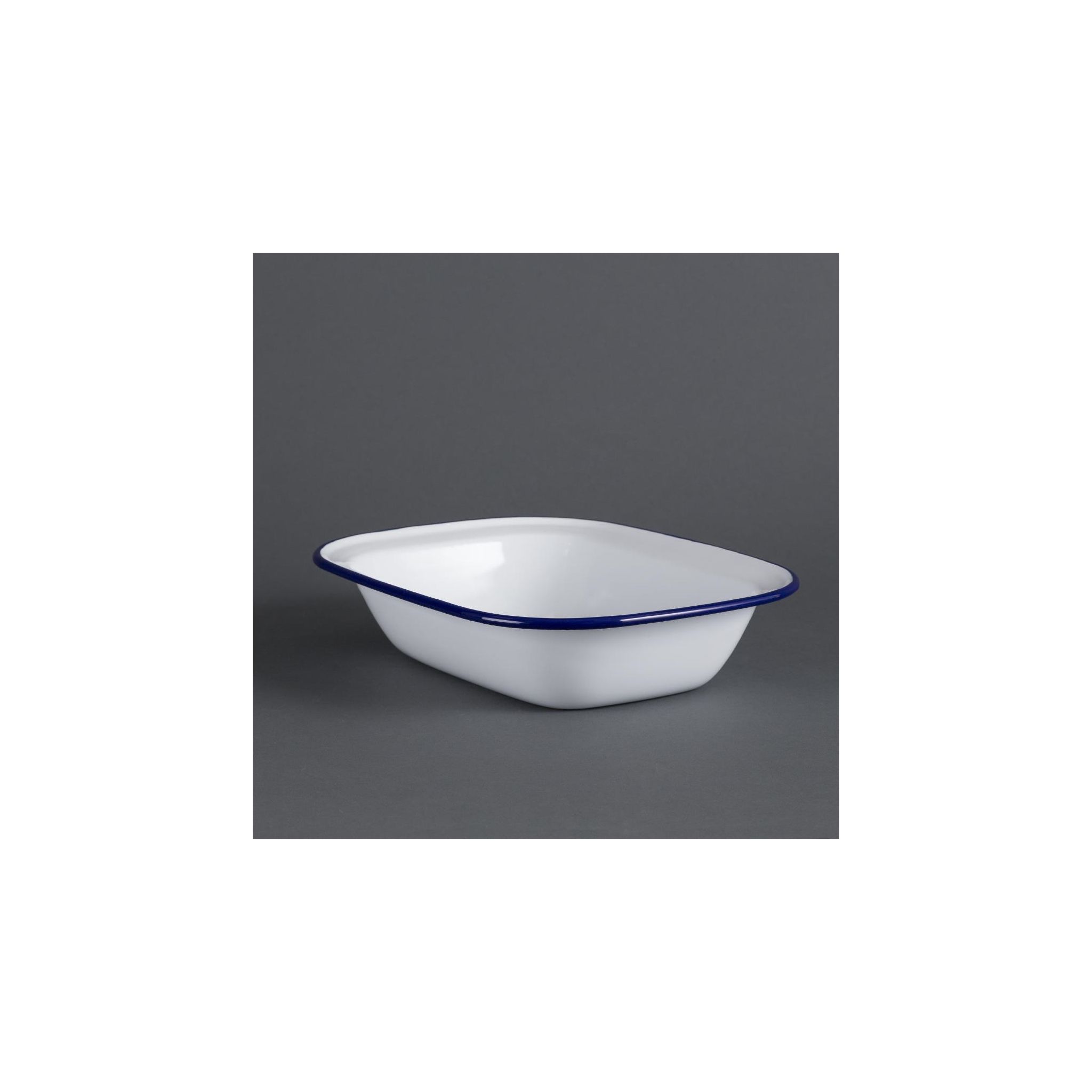 Olympia Enamel GM510 Dishes Rectangular 280 x 190mm (Pack of 6)