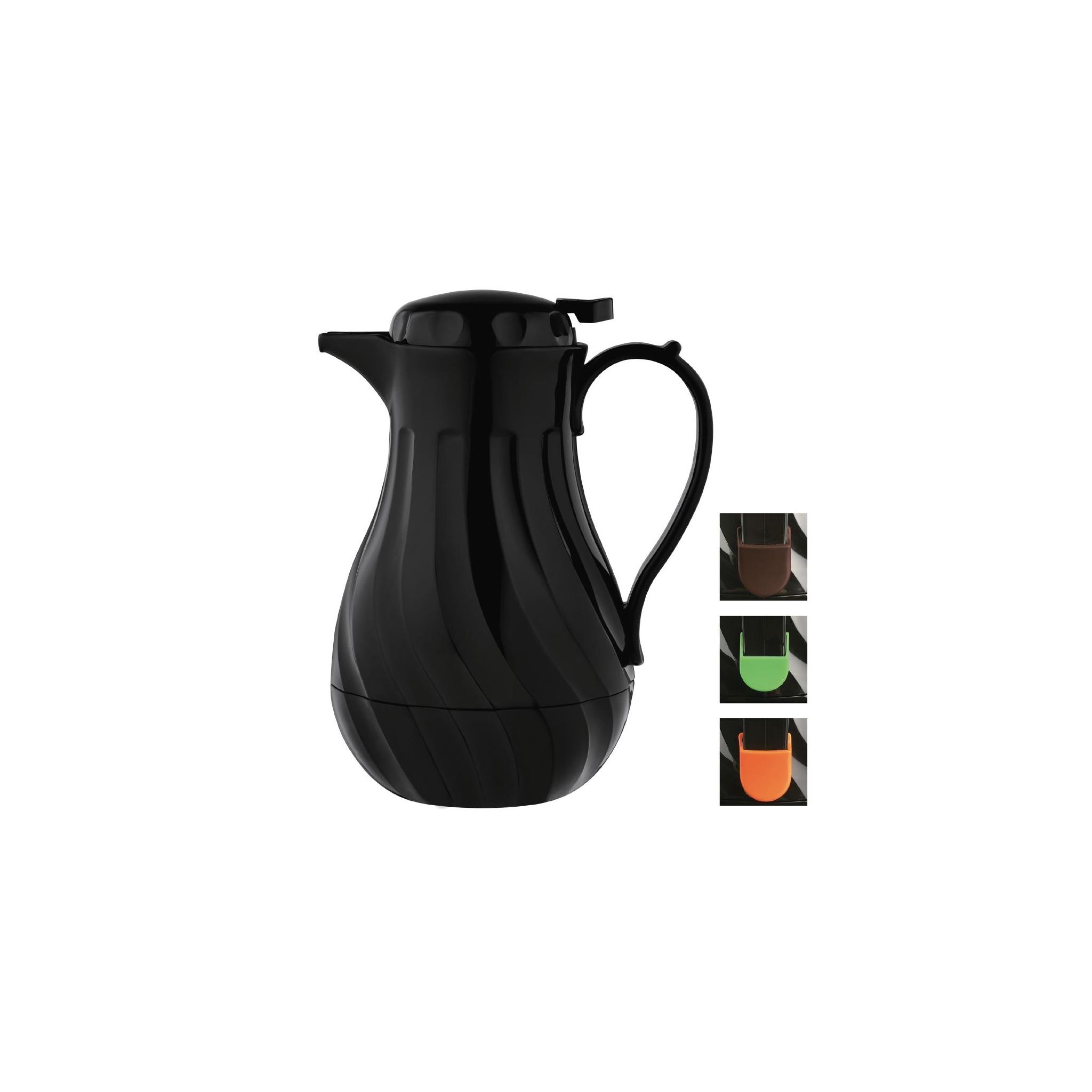 Olympia GL970 Insulated Swirl Jug Black 2 Ltr