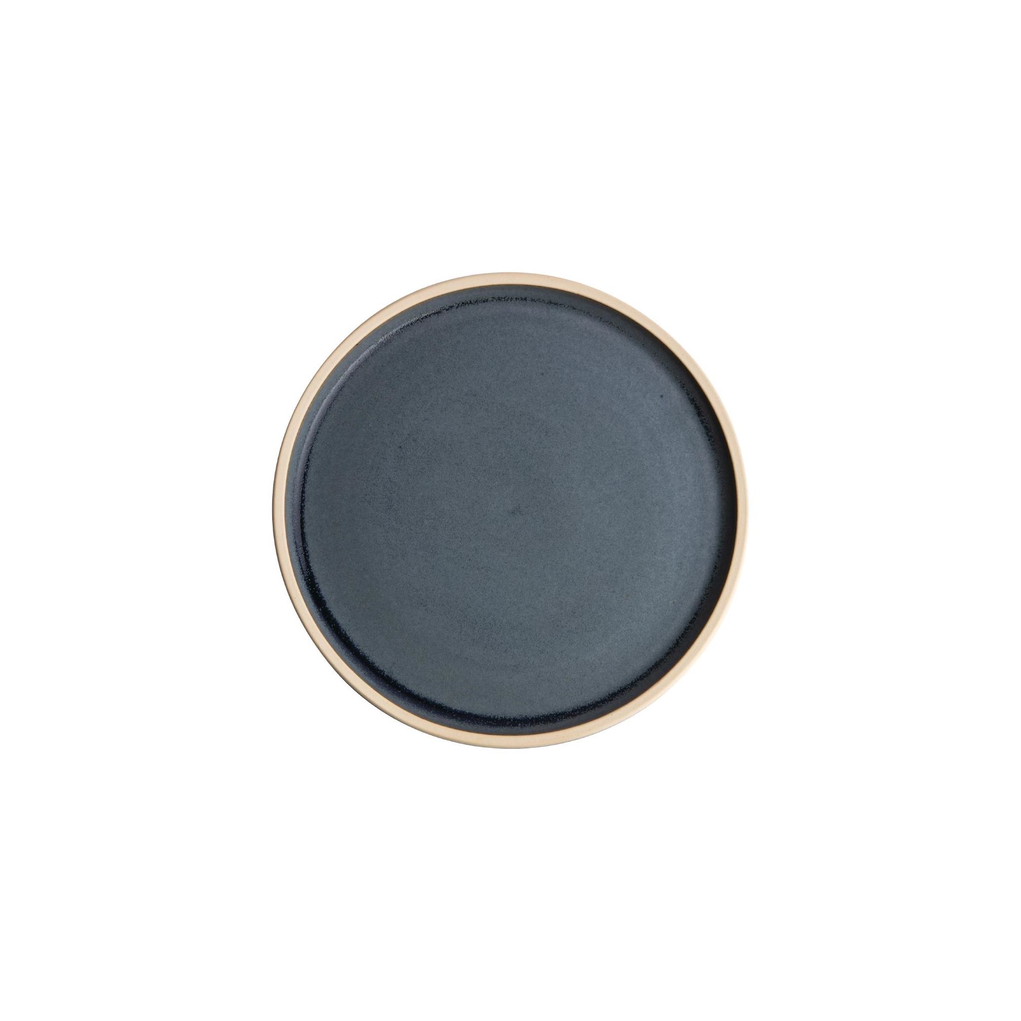 Olympia Canvas FA300 Flat Round Plates Blue Granite 180mm (Pack of 6)