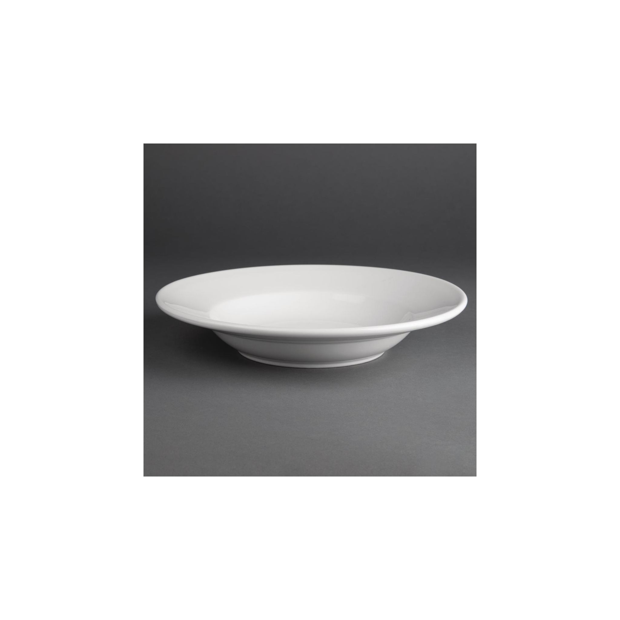 Olympia Athena CC214 Rimmed Soup & Pasta Bowls White 210ml (Pack of 6)