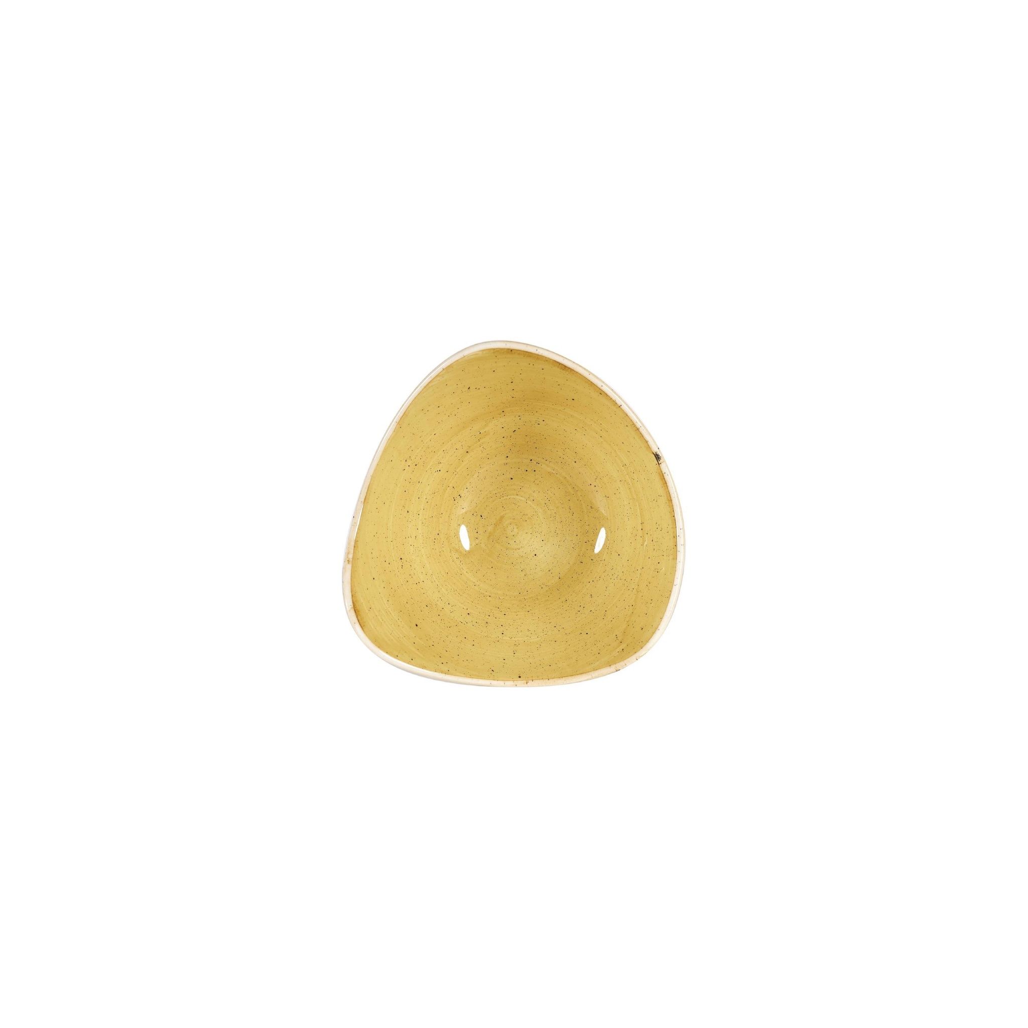 Churchill Stonecast DW375 Triangular Bowls Mustard Seed Yellow 153mm (Pack of 12)