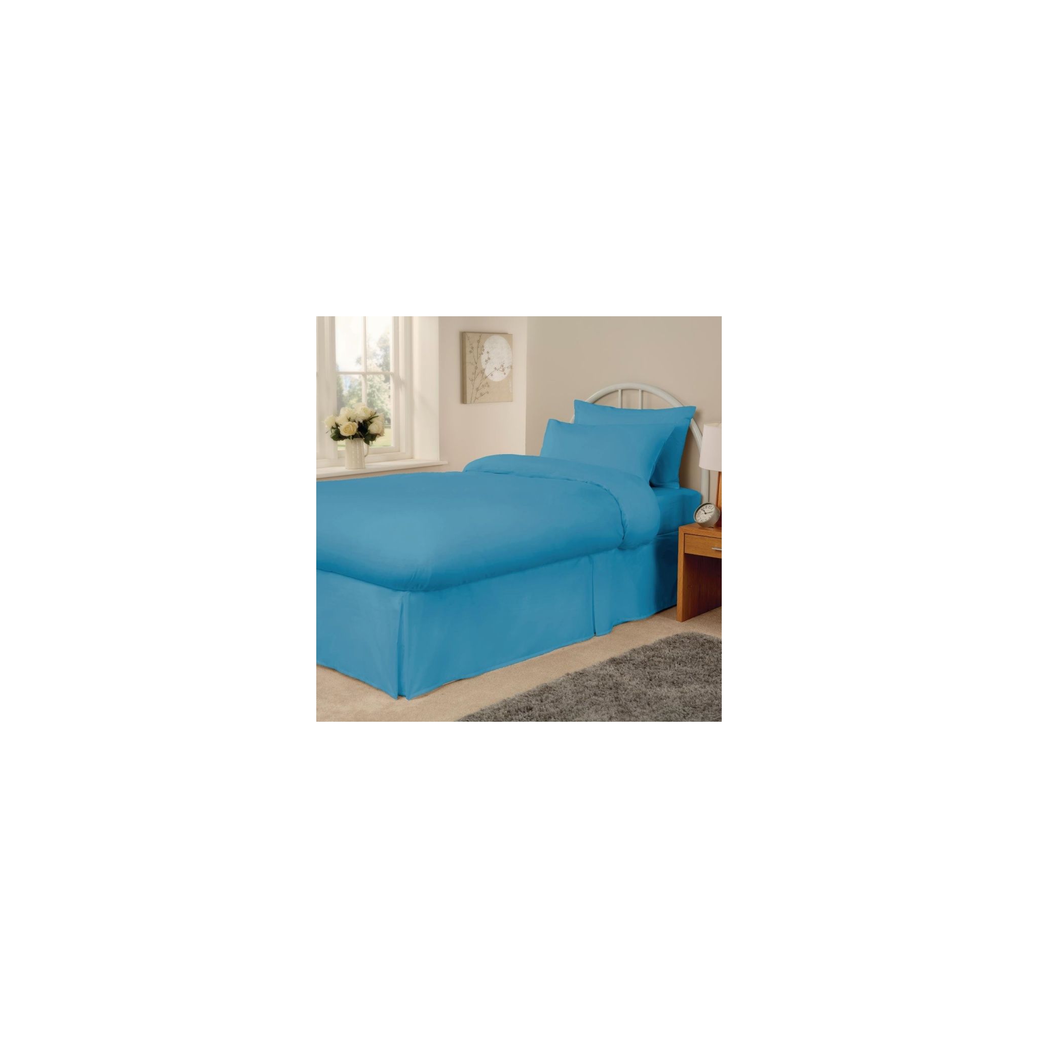 Mitre Essentials Spectrum HB674 Valances Kick Pleat Turquoise Metric Single
