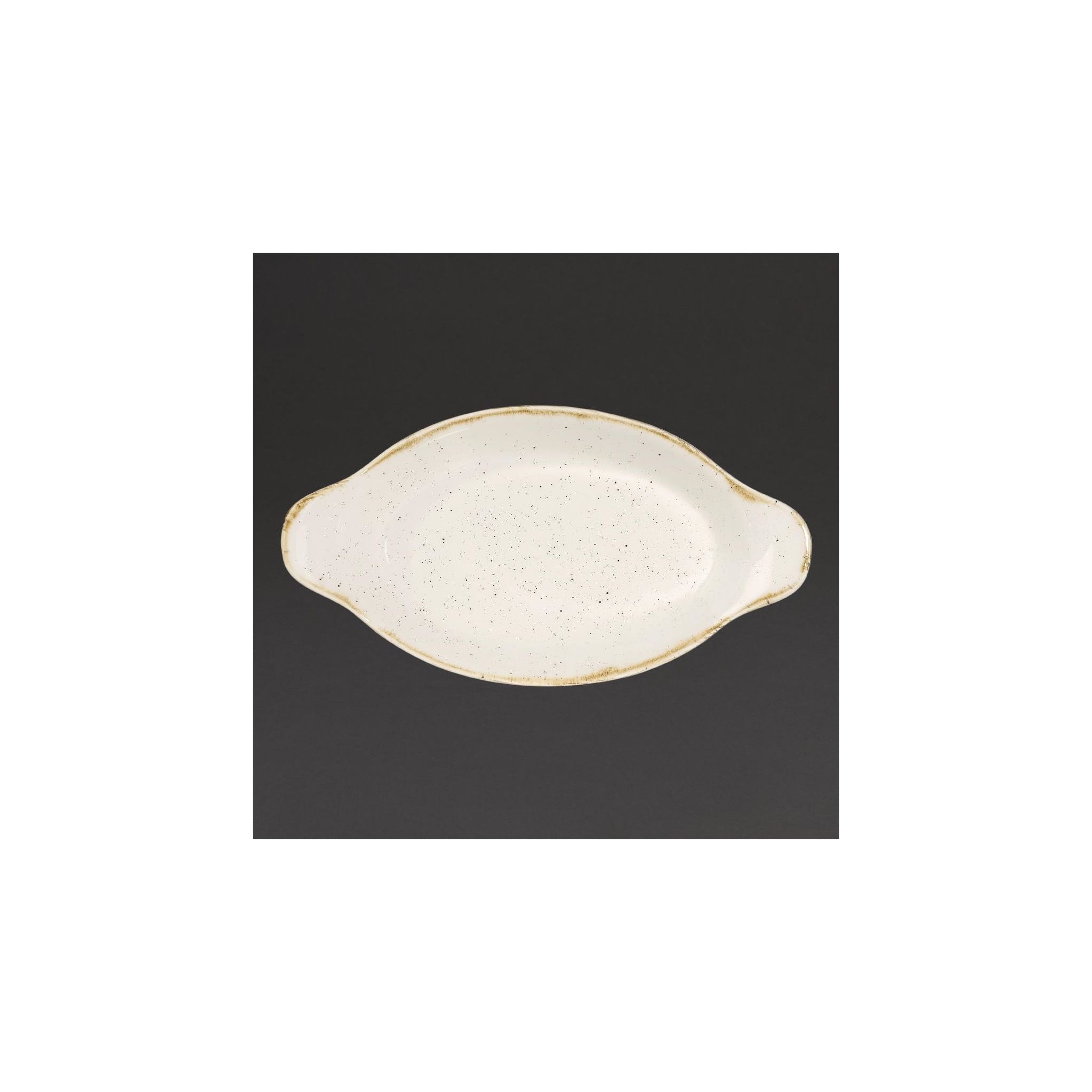 Churchill Stonecast DS491 Oval Eared Dishes Barley White 205mm (Pack of 6)