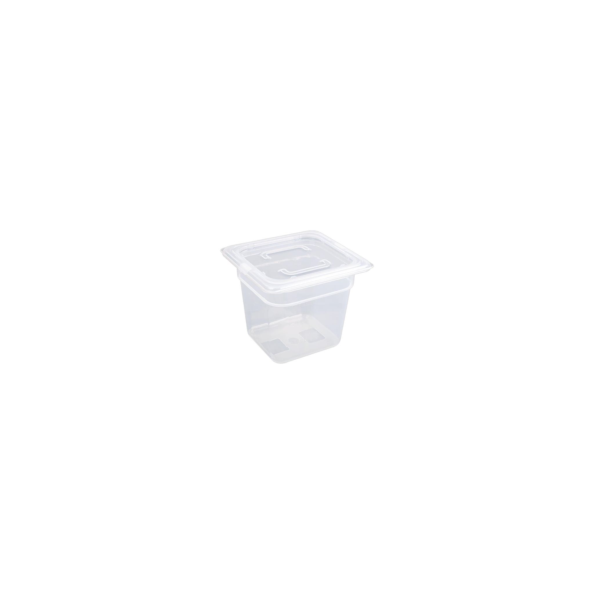 Vogue GJ527 Polypropylene 1/6 Gastronorm Containers with Lids 150mm (Pack of 4)