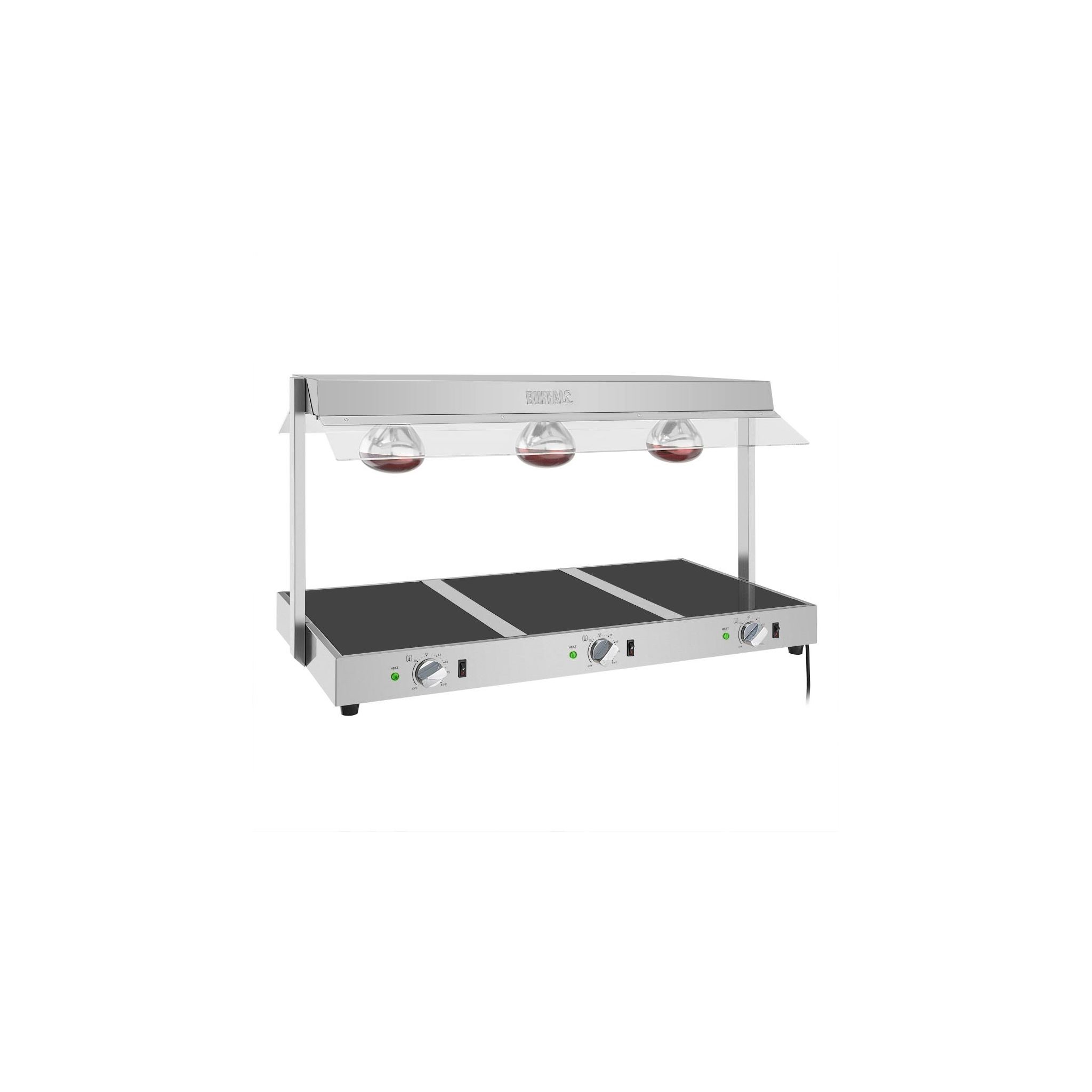 Buffalo HT761 Countertop Heated Display with Gantry (3 x 1/1 GN)