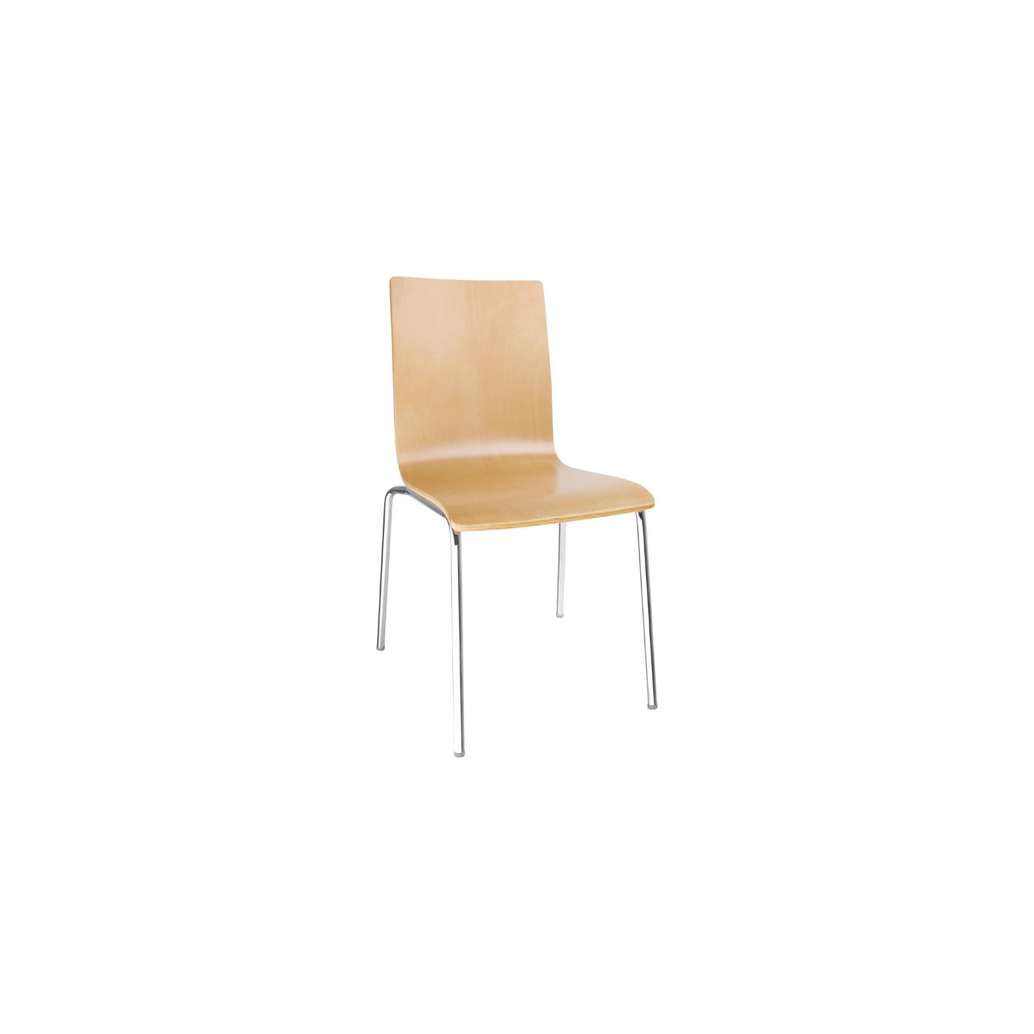 Bolero GR342 Square Back Side Chair Natural Finish (Pack of 4)