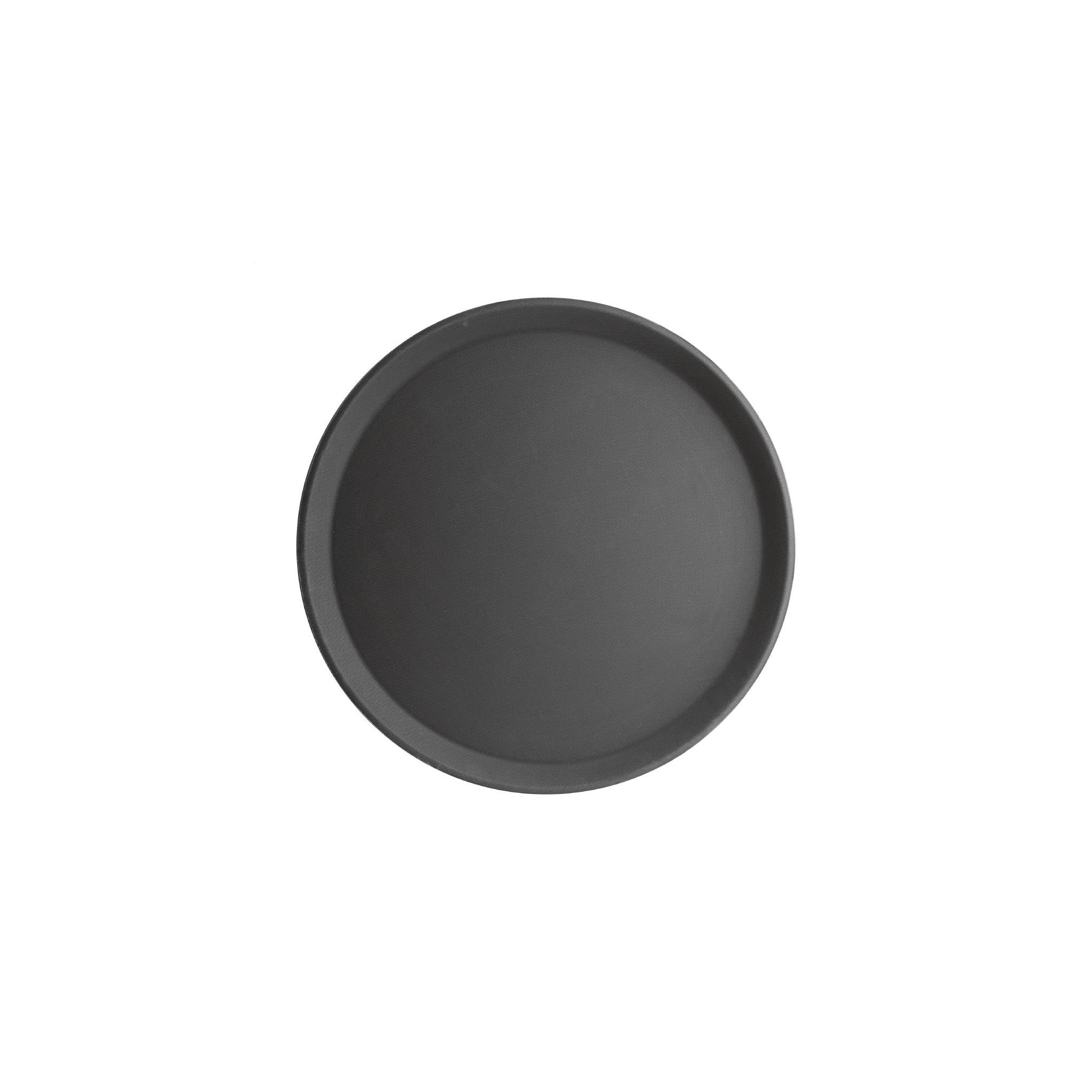 Olympia Kristallon J847 Fibreglass Round Non-Slip Tray Black 406mm